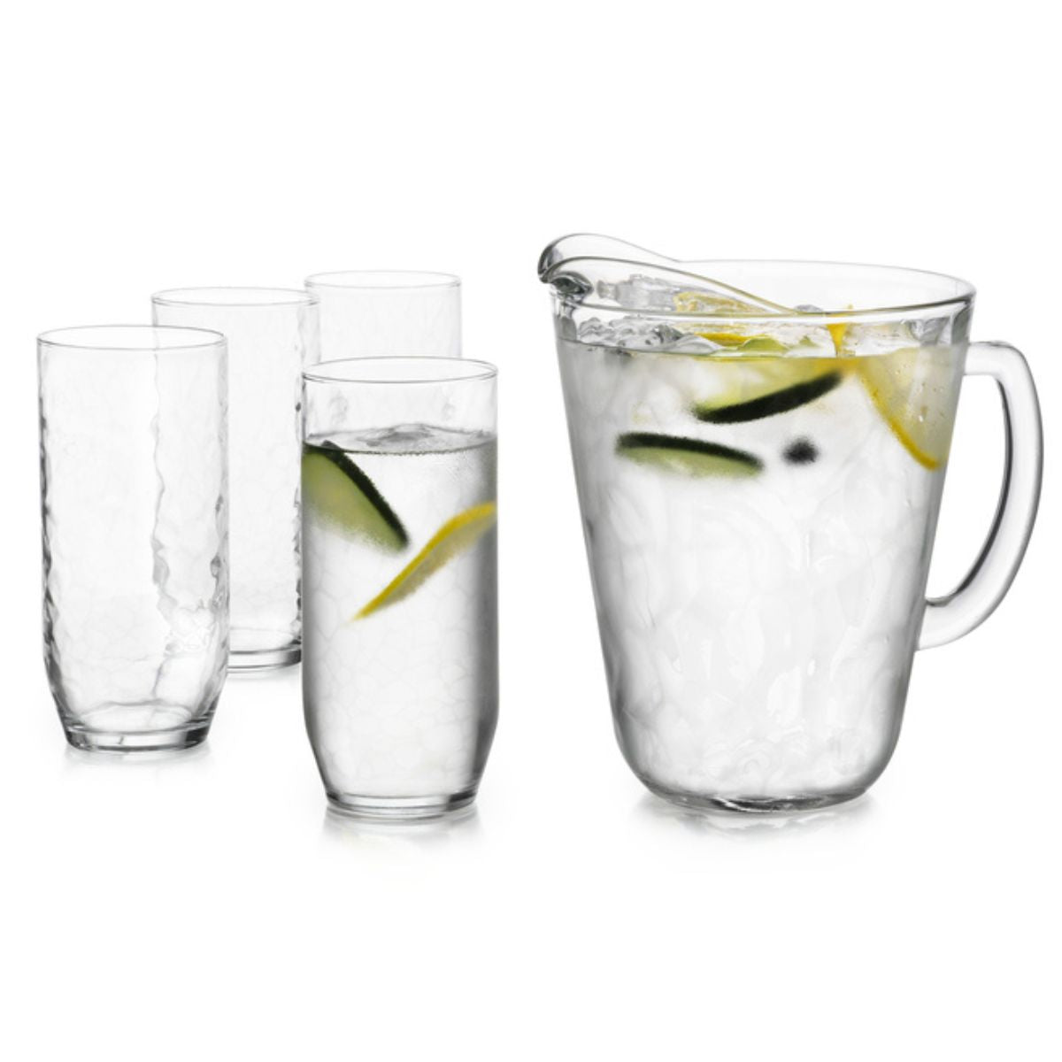 Alaska - Juego 4 De Vasos De Vidrio con Jarra