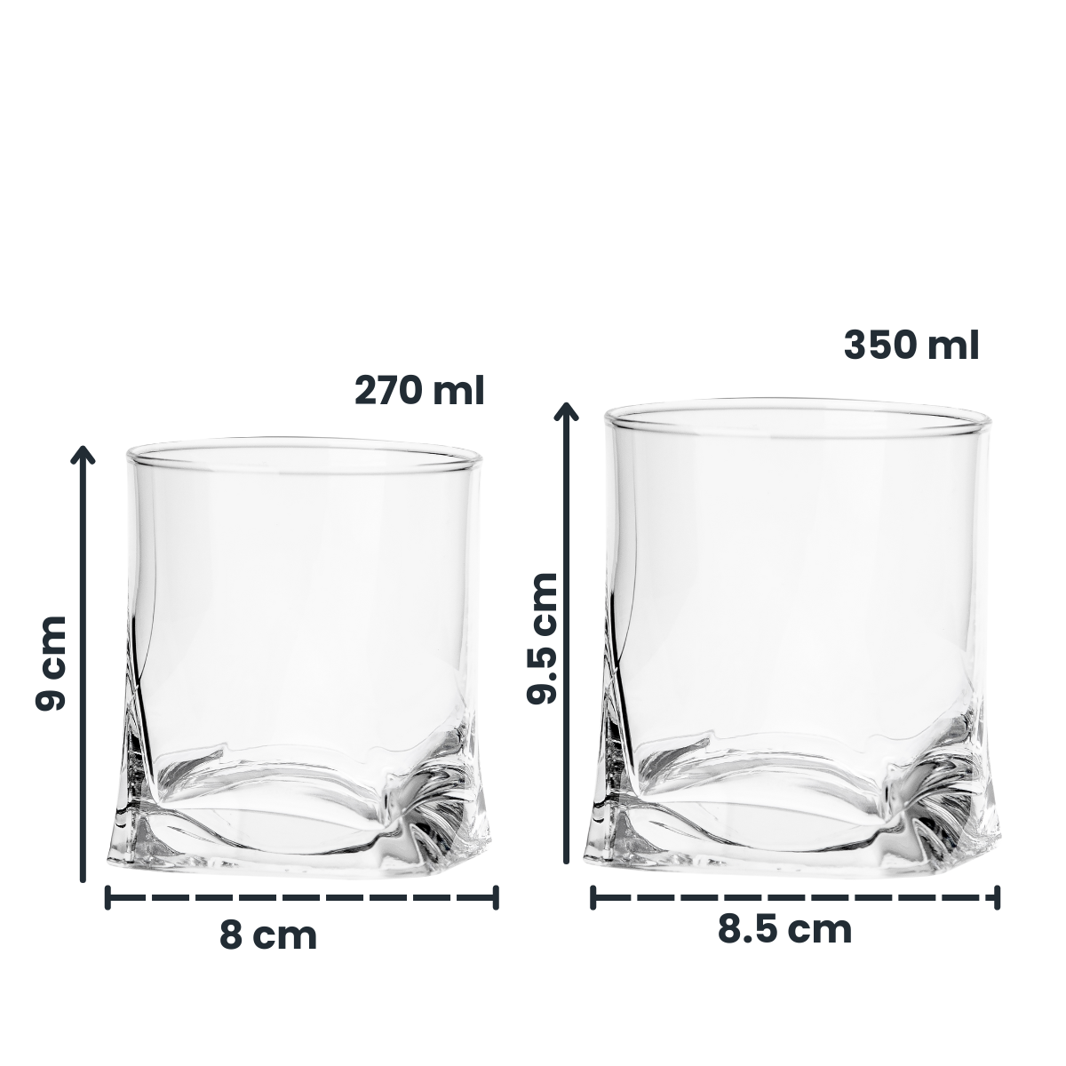 Gotico OF  - Juego de 6 Vasos De Vidrio