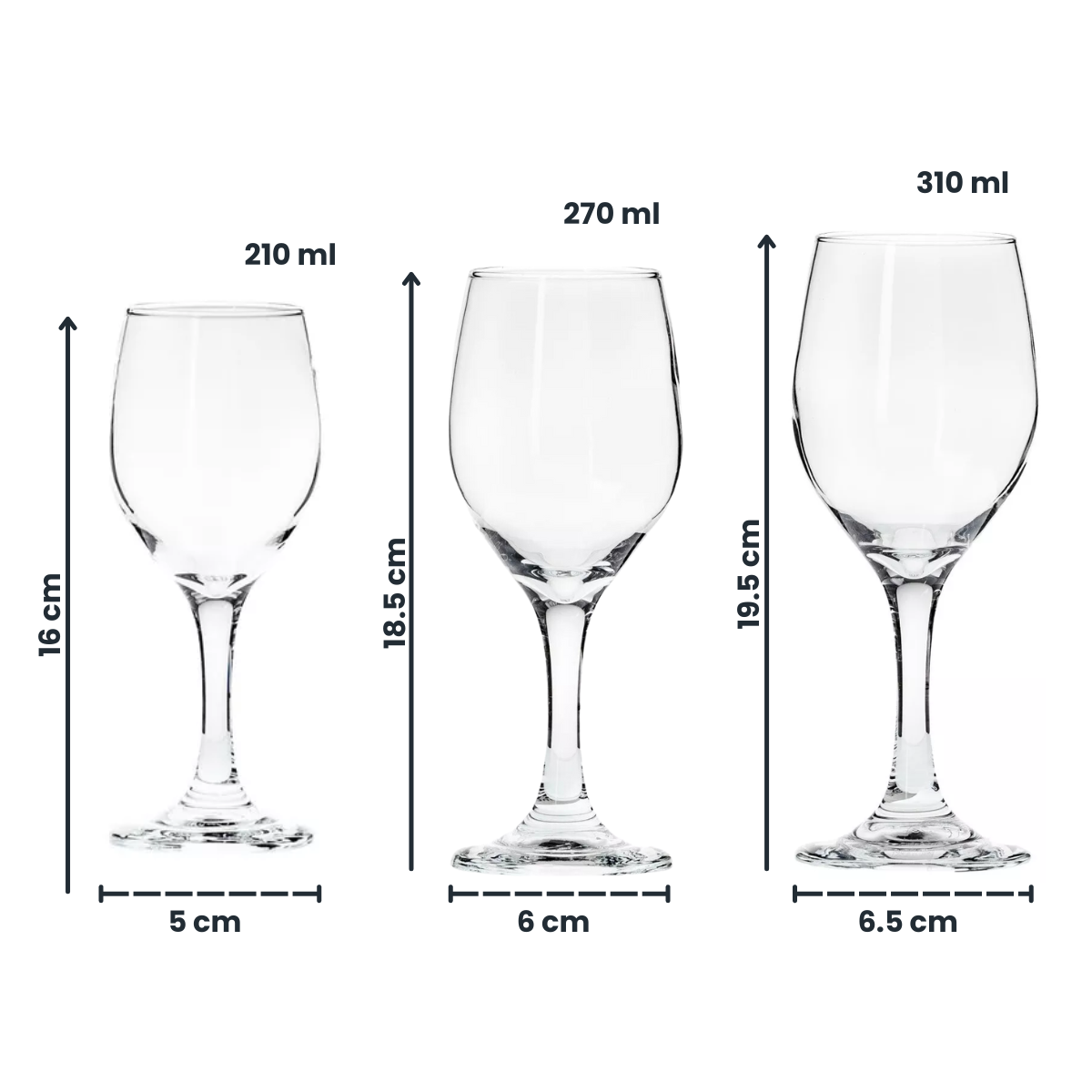 Ducale - Juego de 6 Copas De Vidrio para Vino