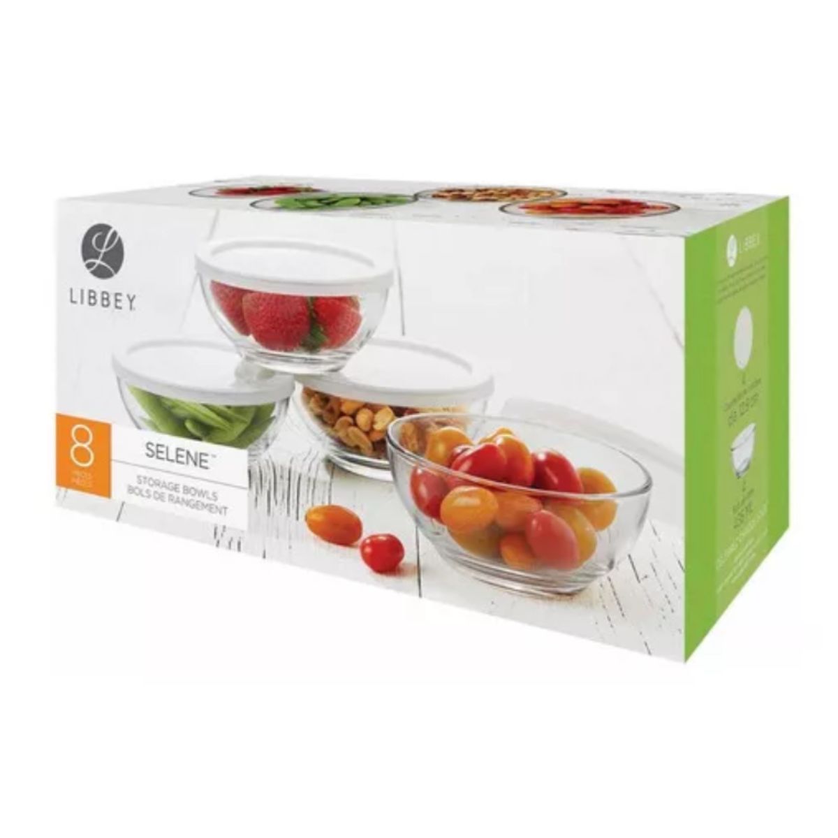 Set De 4 Contenedores De Vidrio Con Tapa