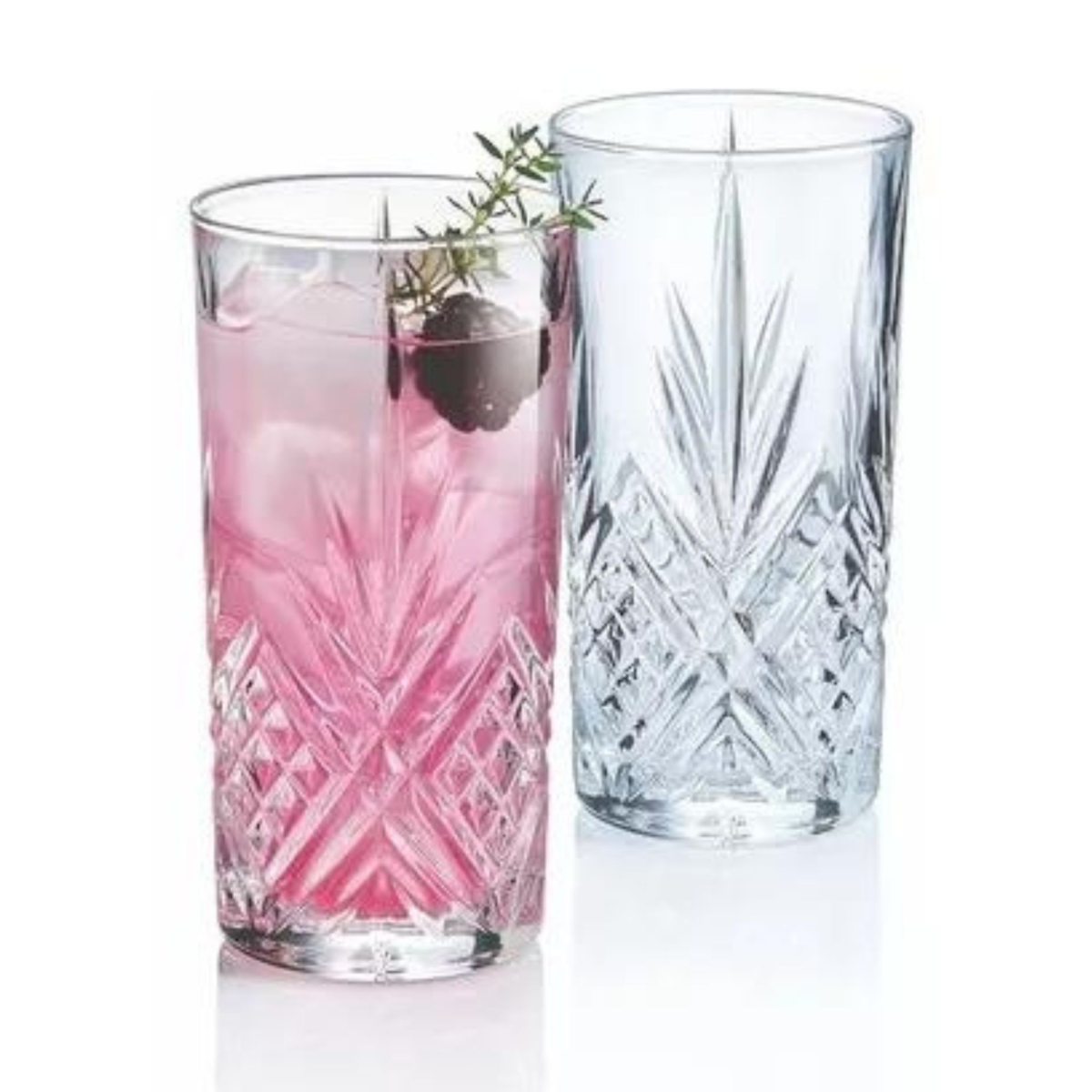 Eugene - Juego de 6 Vasos de Vidrio Tipo Cortado