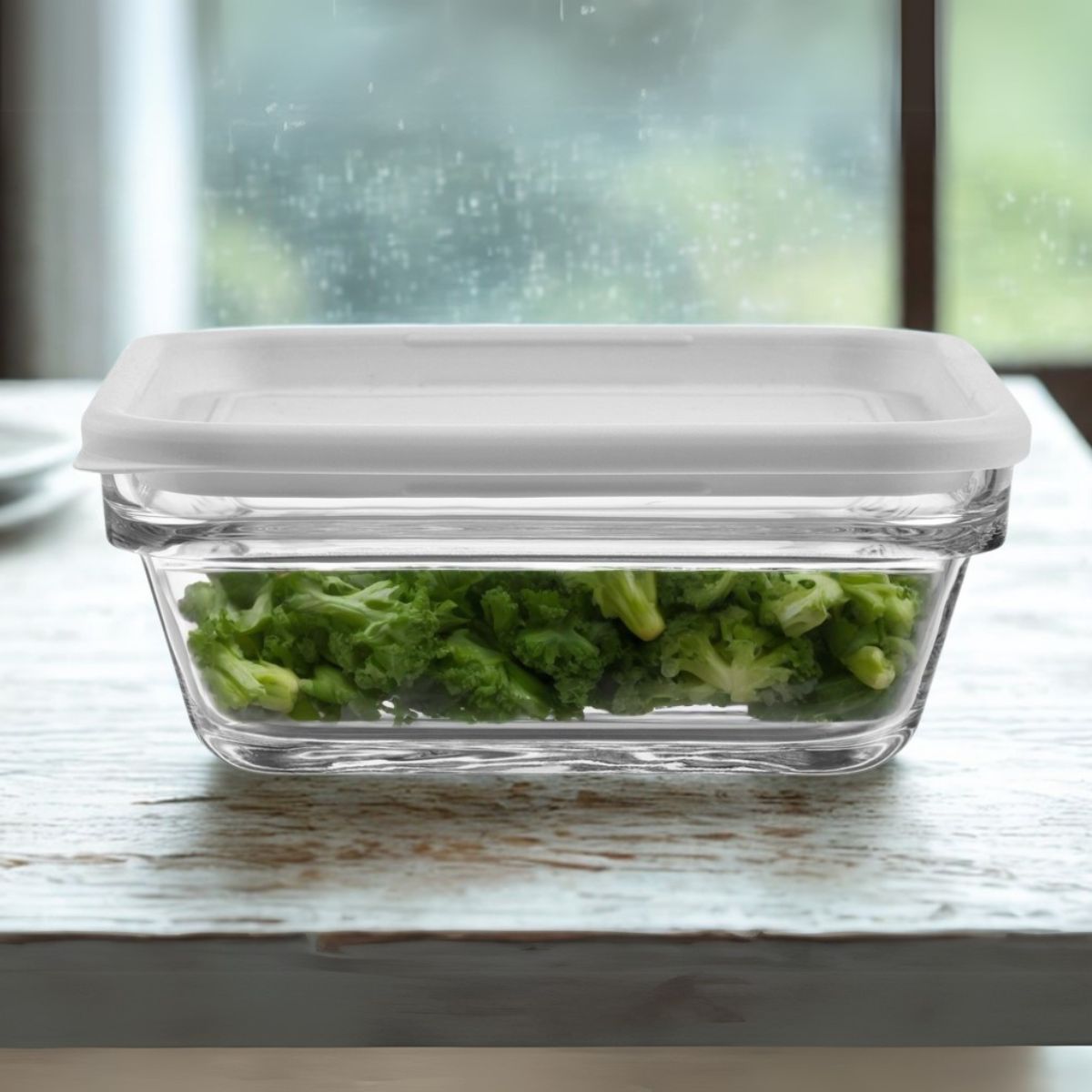 Set De 4 Contenedores De Vidrio Con Tapa