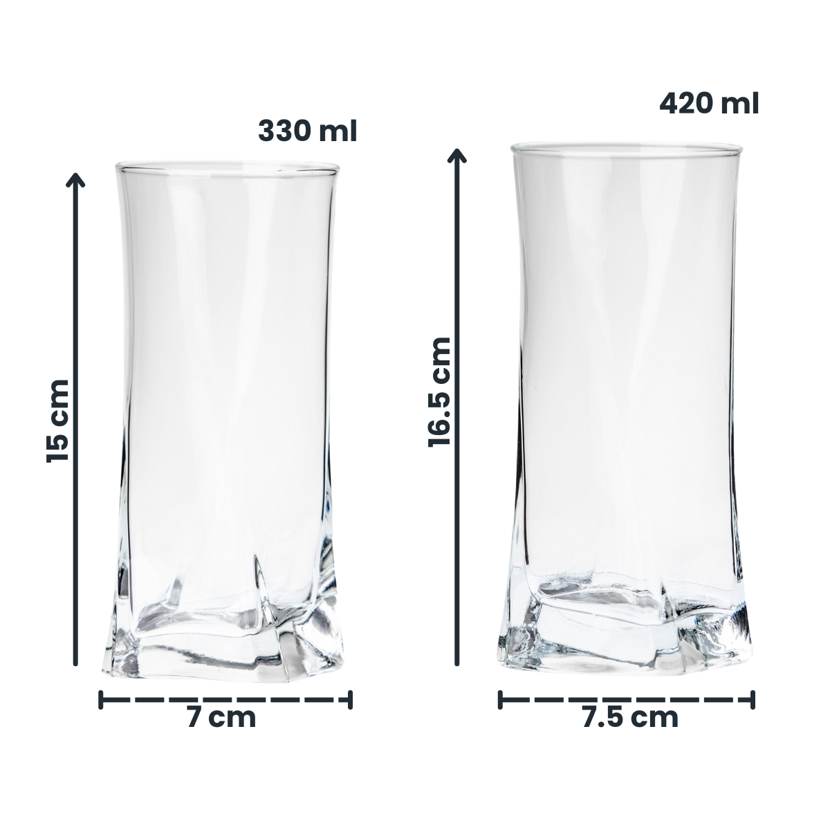 Gotico HB - Juego de 6 Vasos De Vidrio