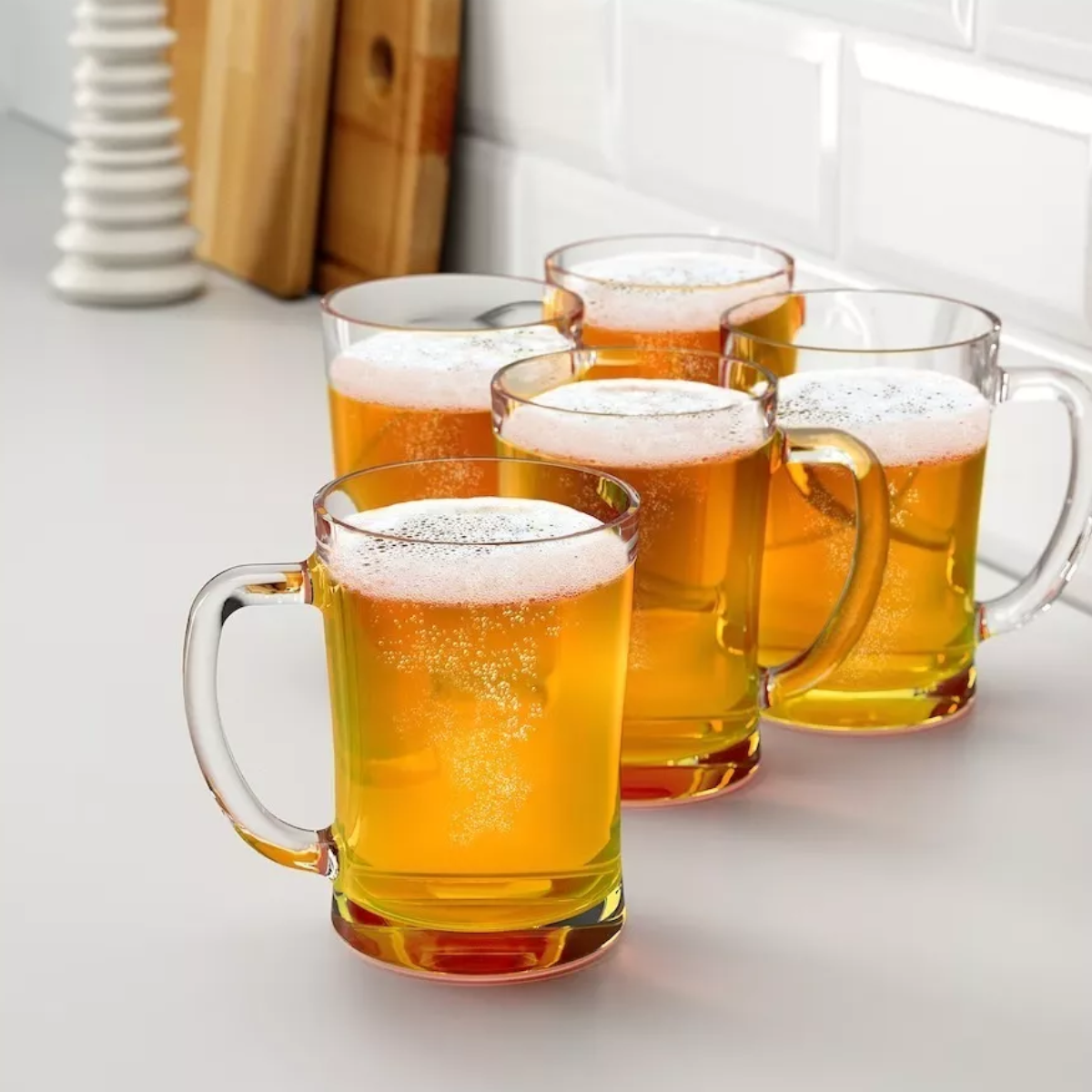 Albira - Juego De 6 Tarros Cerveceros De Vidrio