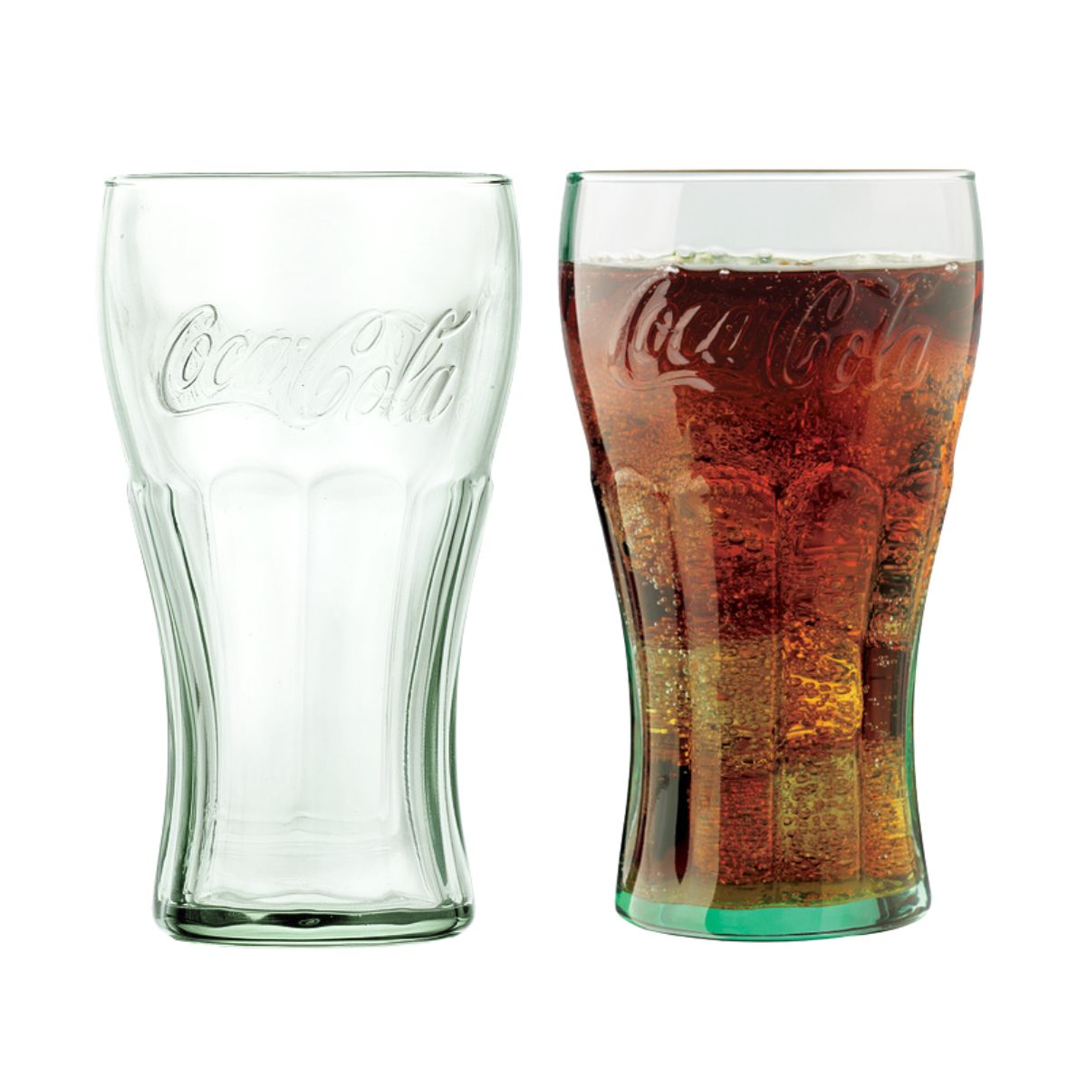 Coca Cola - Set de 2 Vasos de Vidrio 495 ml
