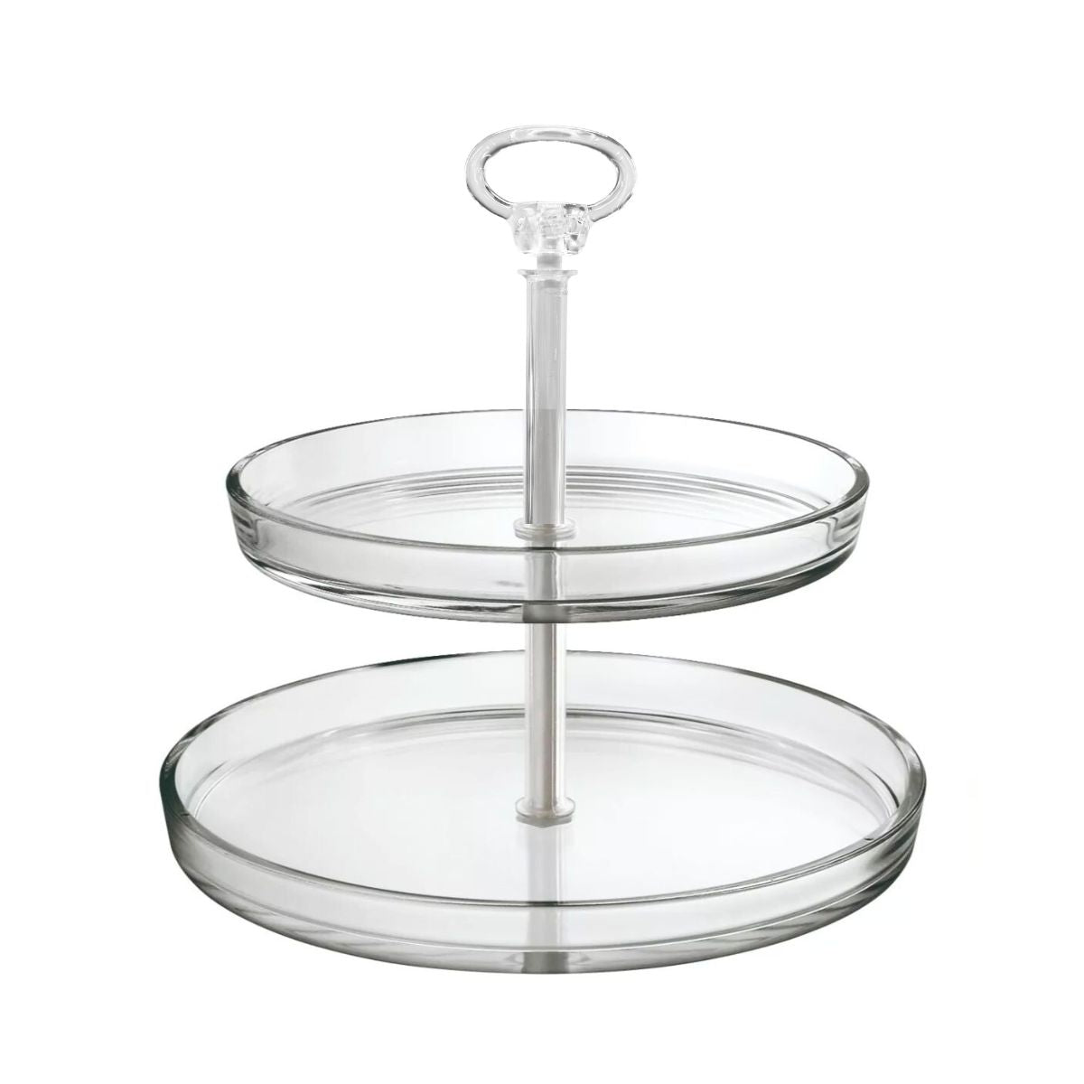 Palladio - Centro de Mesa de Vidrio de Dos Pisos