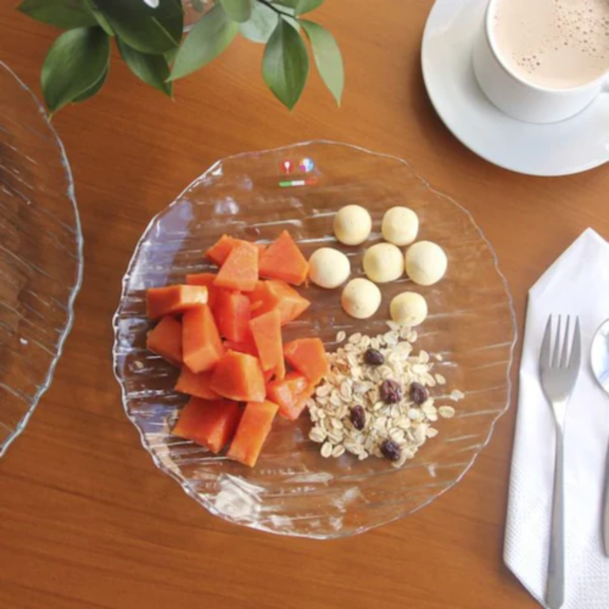 Oak - Juego de 6 Platos de Vidrio Redondos