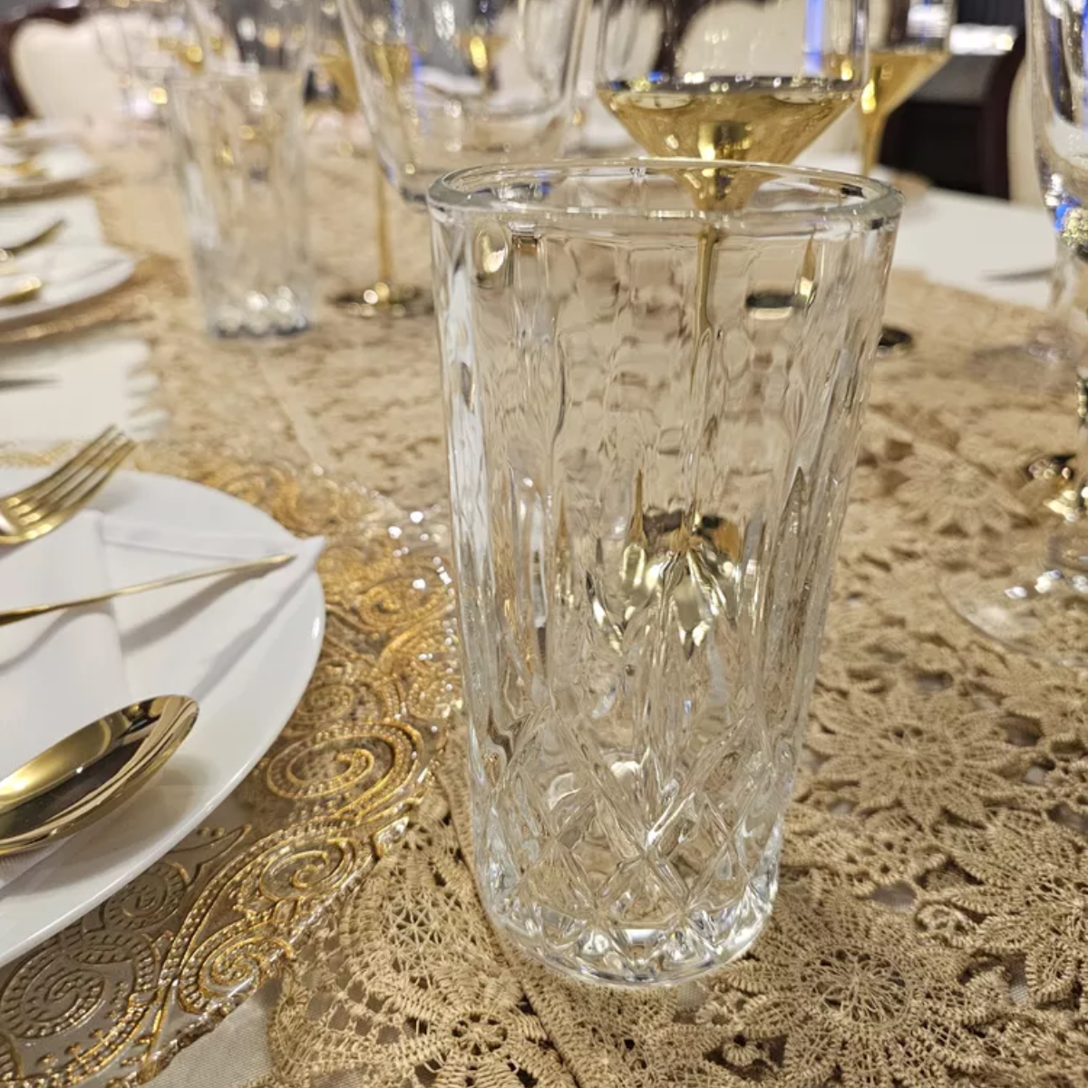 Eternal - Juego De 12 Vasos De Vidrio Tipo Cortado