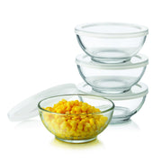 Set De 4 Contenedores De Vidrio Con Tapa