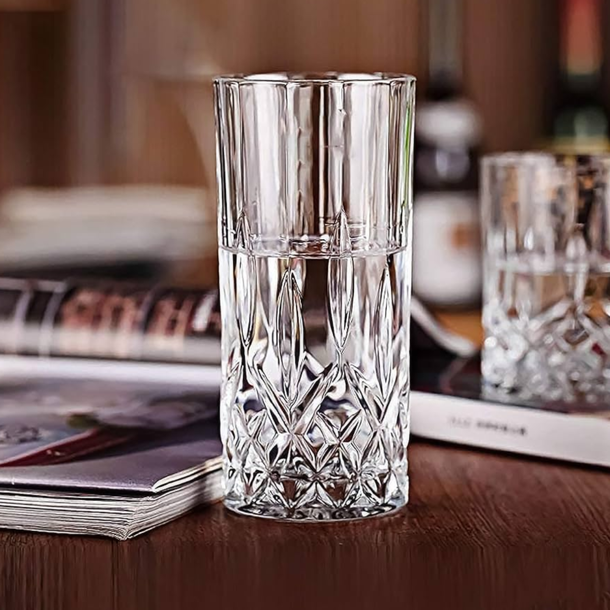 Eternal - Juego De 12 Vasos De Vidrio Tipo Cortado