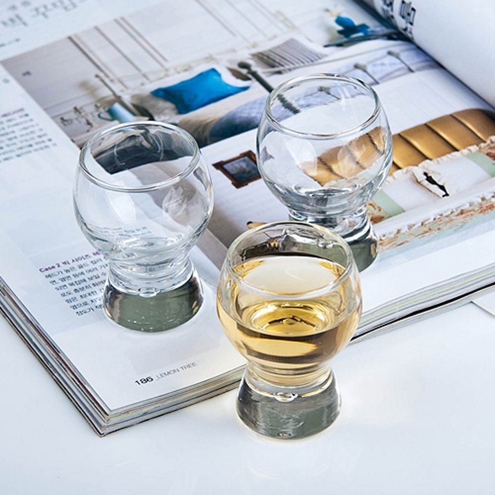 Agrippa - Juego de 6 Vasos Estilo Burbuja De Vidrio.