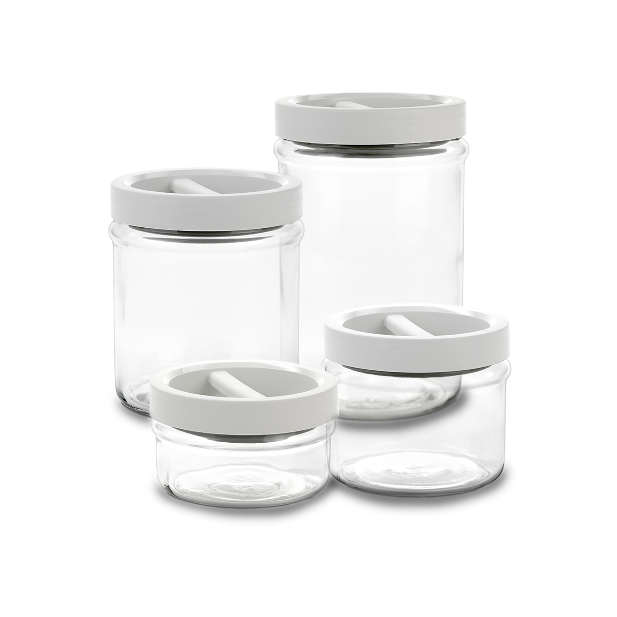 Ortes Practica - Contenedor De Vidrio Con Tapa Y Agarradera.