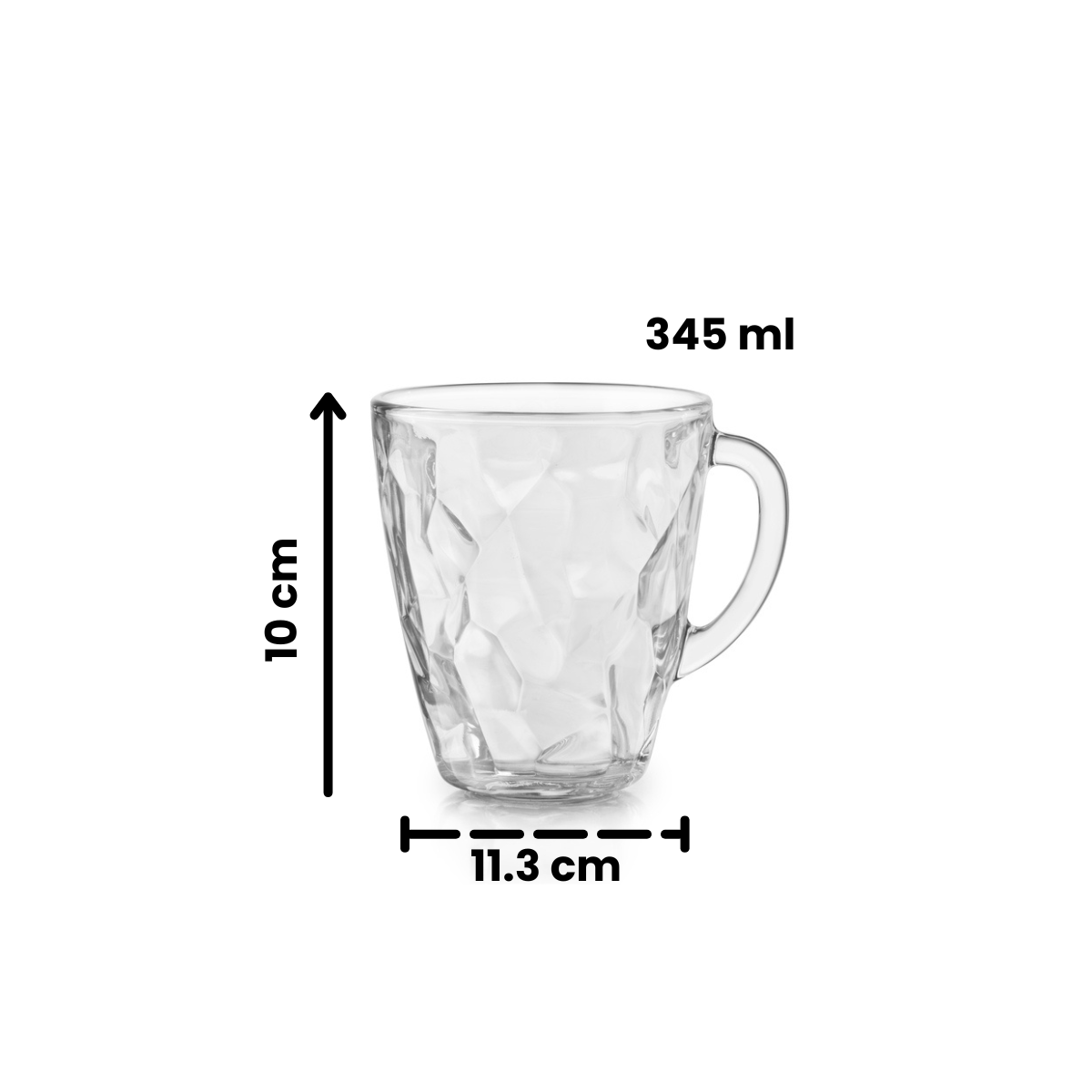 Alaska - Juego De 12 Tazas De Vidrio 345 ml