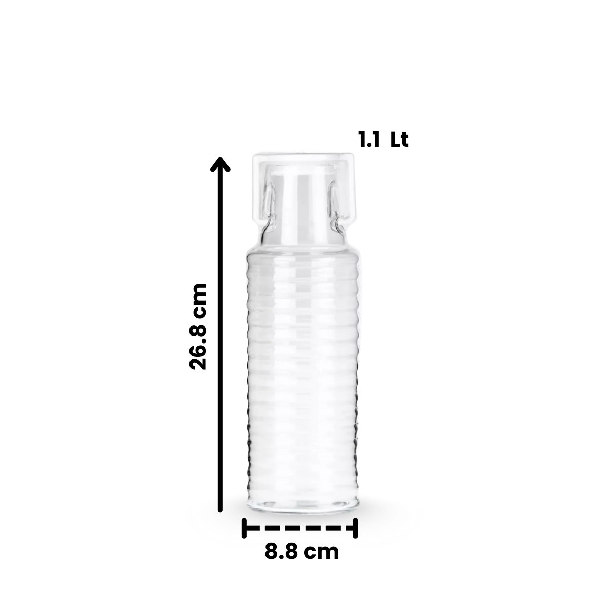 Argo - Botella De Vidrio Con Tapa 1.1 Lt