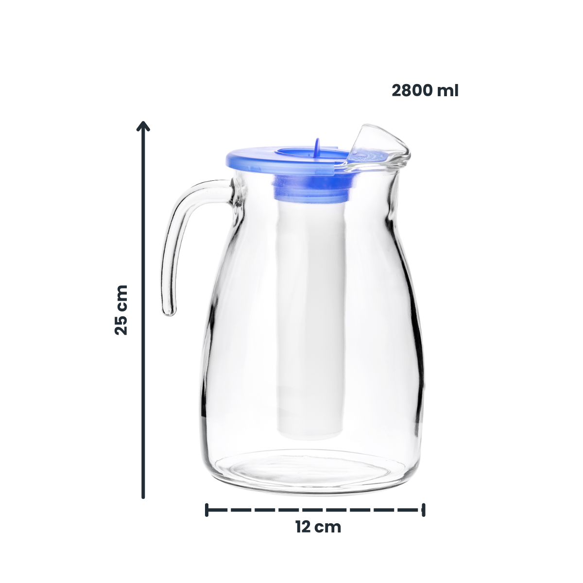 Artic - Jarras de Vidrio de 2.8 lt con refrigerante