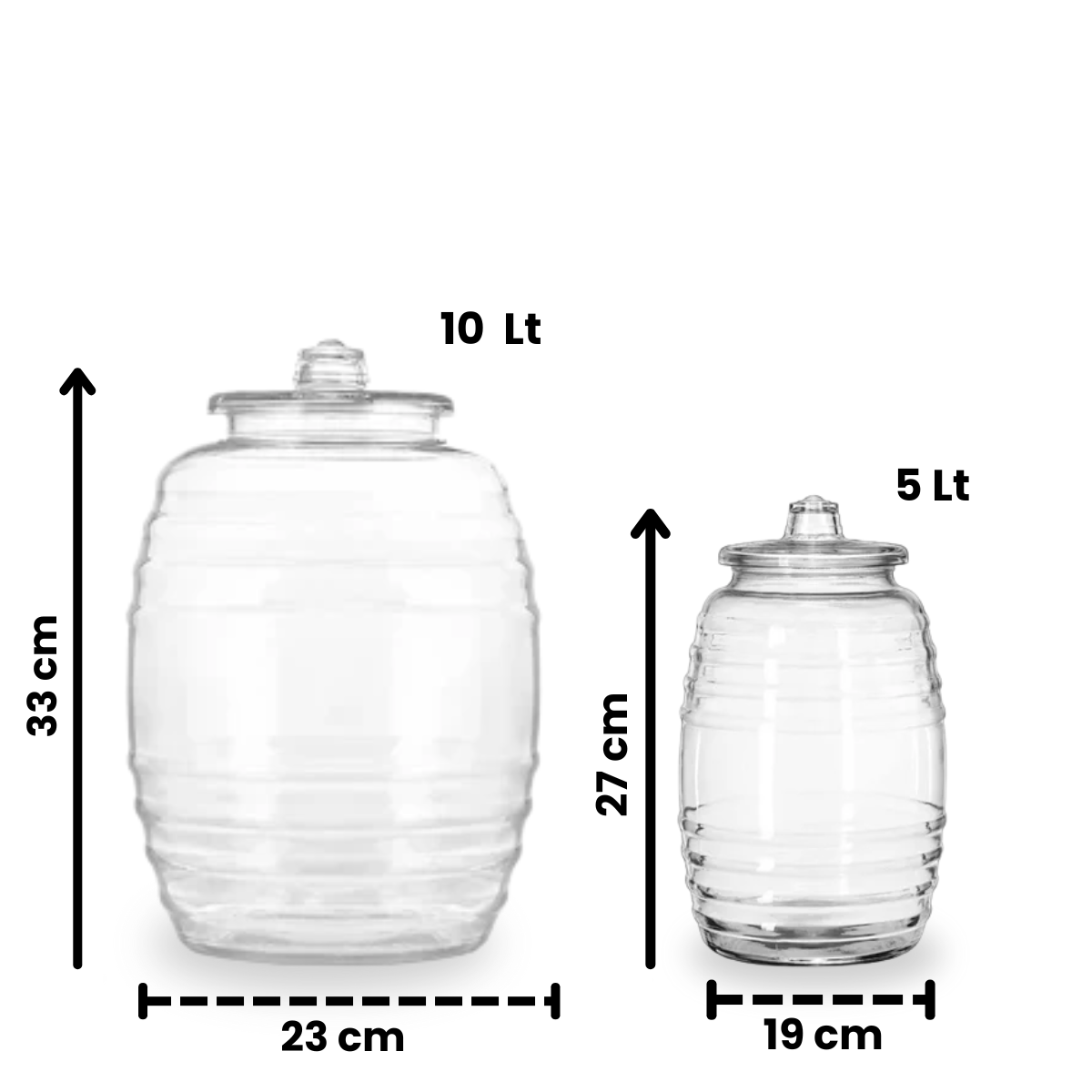 Barril Vitrolero De Vidrio