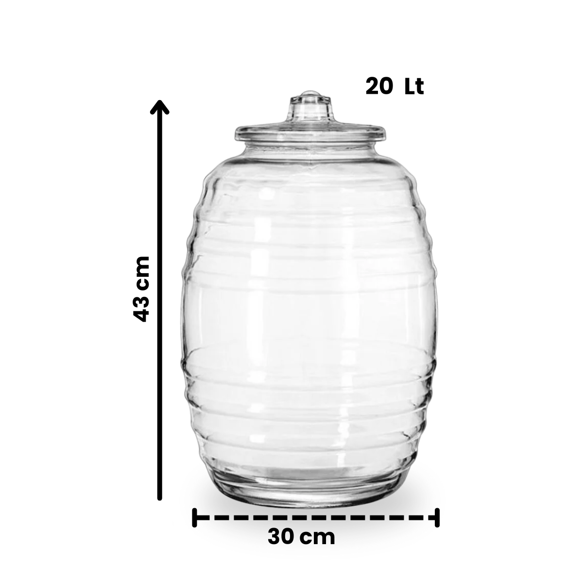 Barril Vitrolero De Vidrio