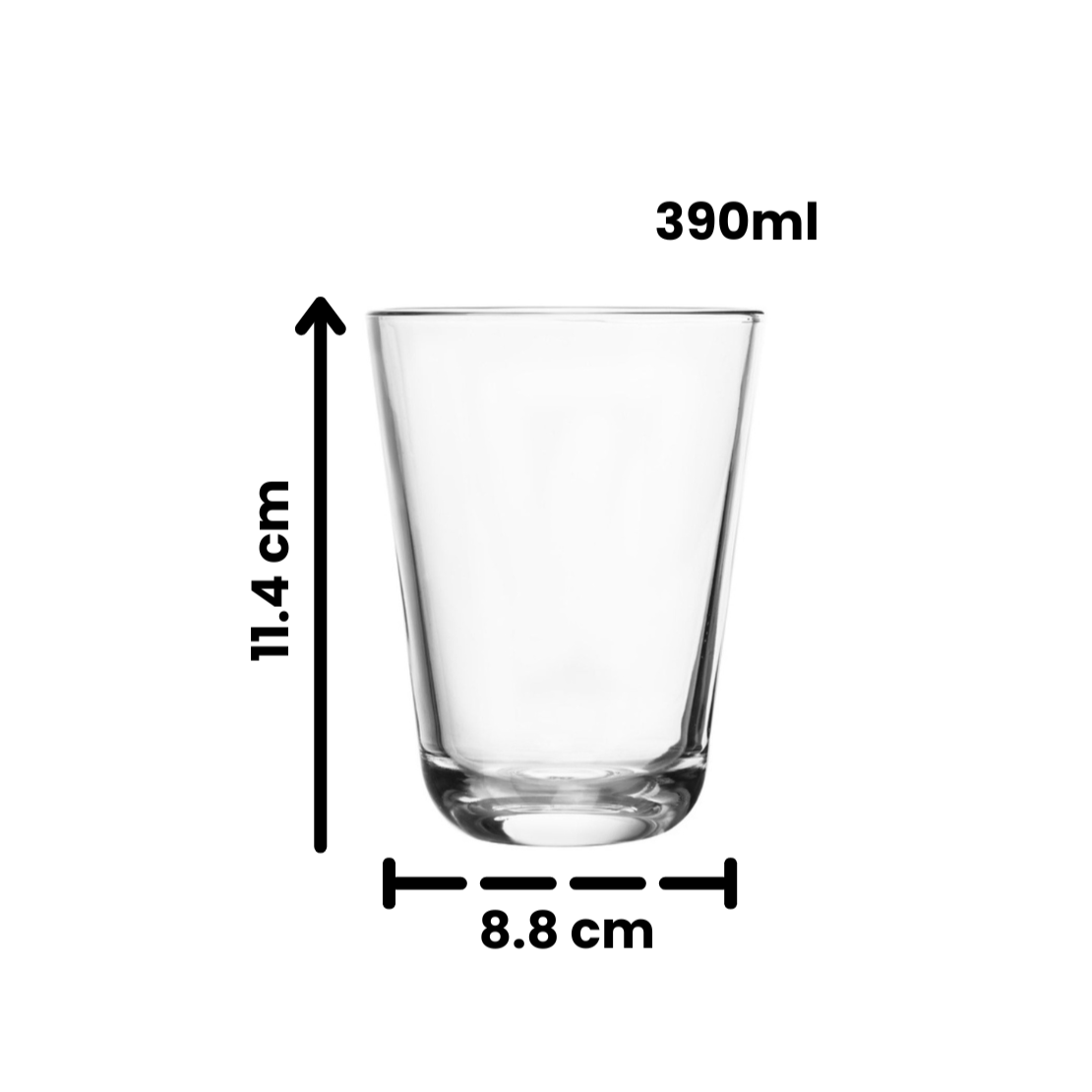 Calypso - Juego 6 Vasos de Vidrio 390 Ml