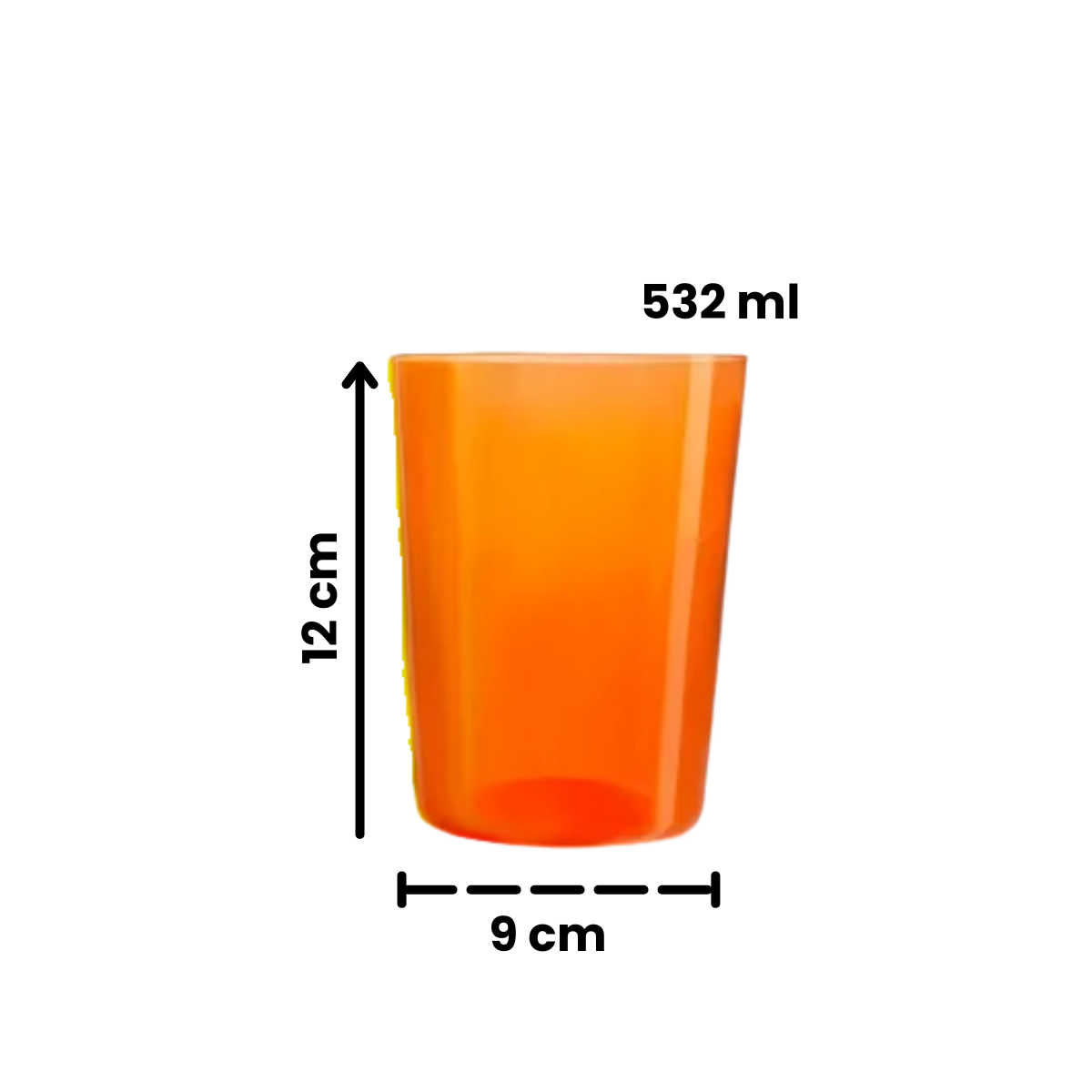 Collins - 4 Vasos de Colores De Vidrio 532 ml