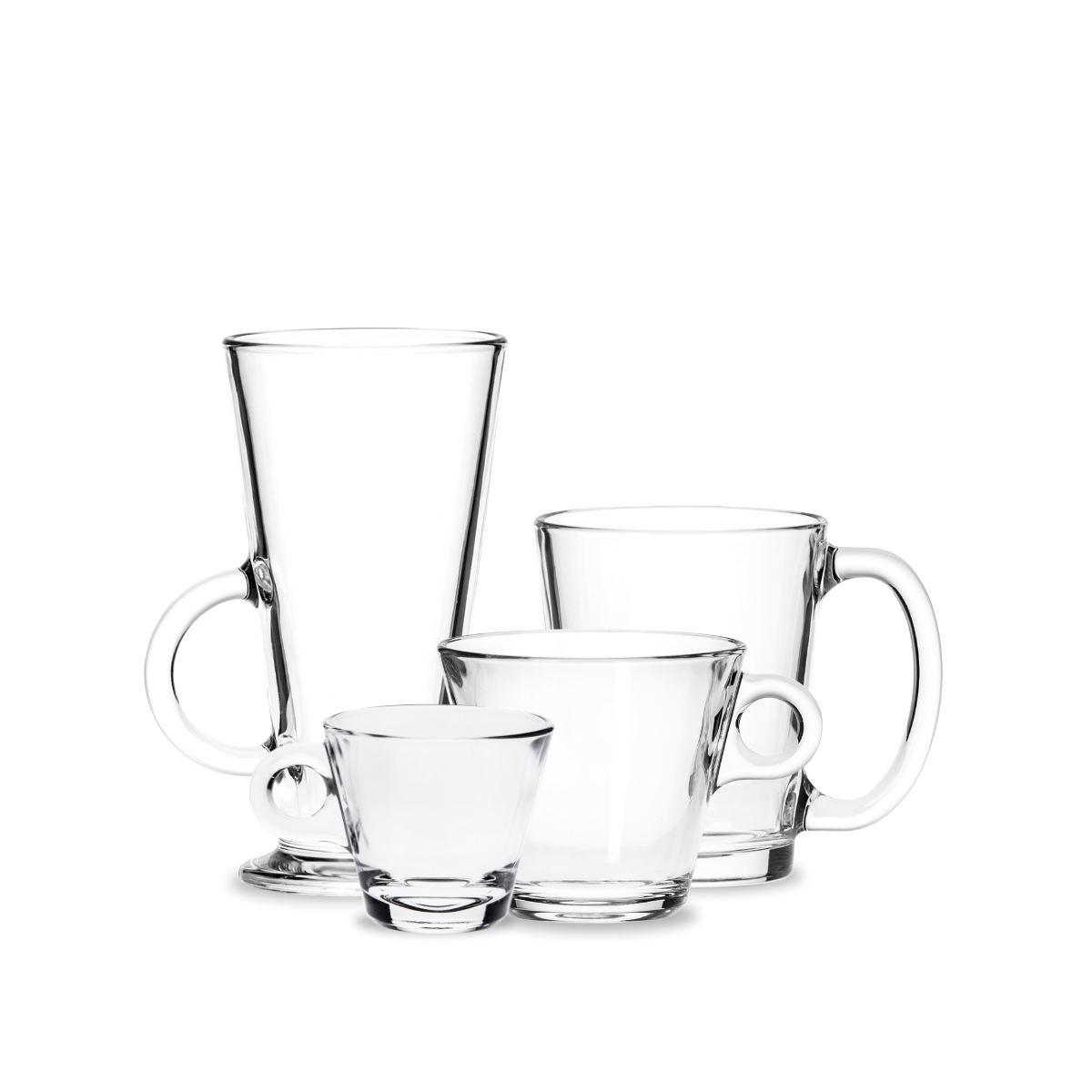 Conic - Juego de 6 Tazas Cafeteras de Vidrio