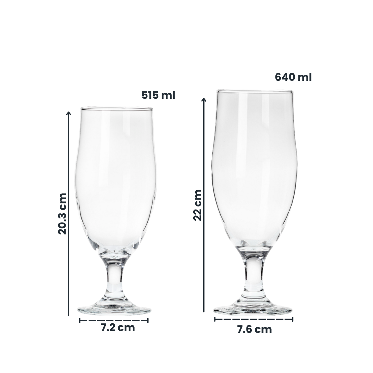 Volterra - Juego de 6 Copas de Vidrio.