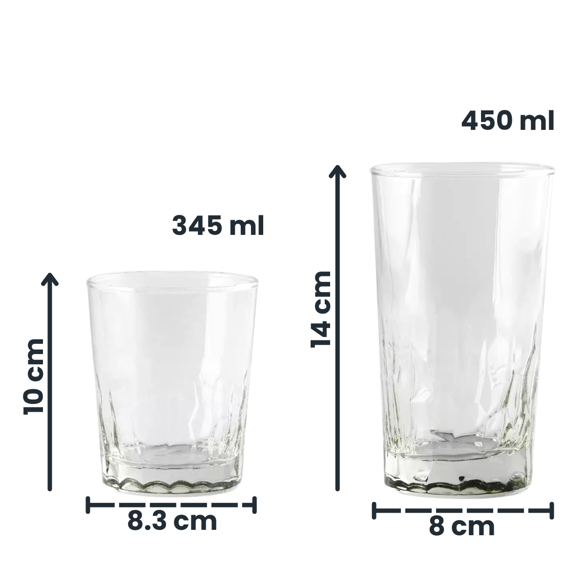 Tierra - Juego De Vasos De Vidrio