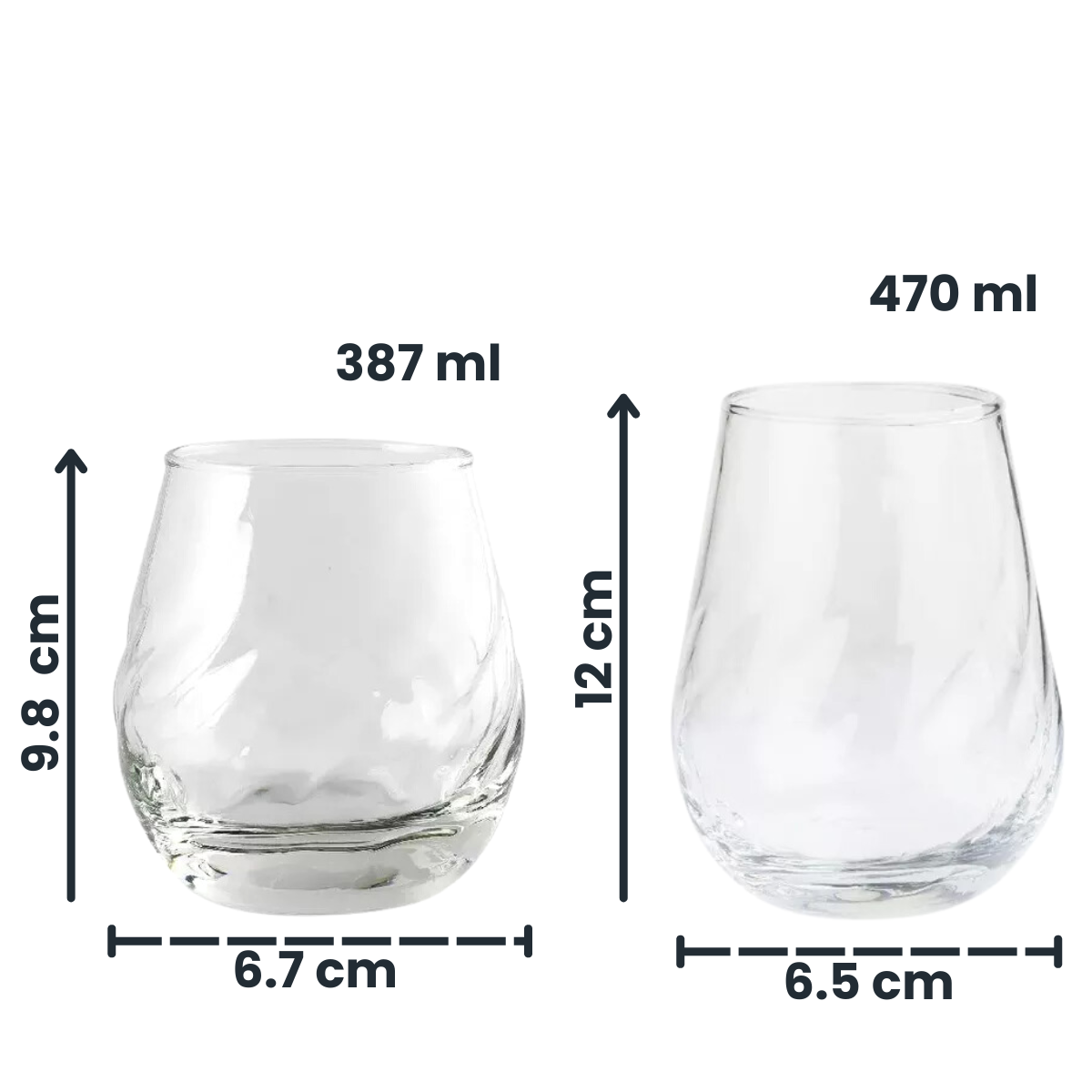 Fuego - Juego De 6 Vasos De Vidrio