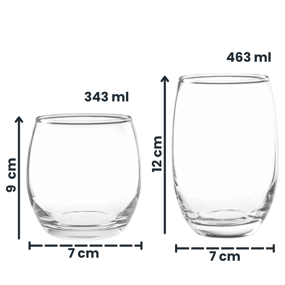 Mikonos Rocks - Juego De 6 Vasos De Vidrio