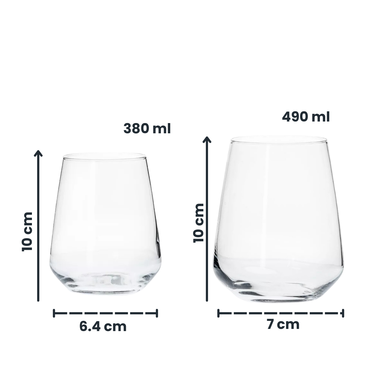 Contea Stemless - Juego De Vasos De Vidrio