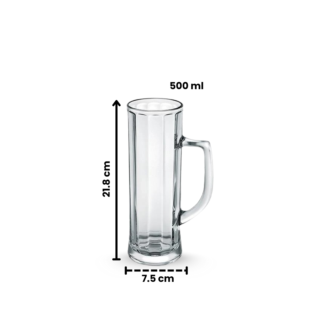 Danubio 0.5 Opt. - Juego de 6 Tarros de Vidrio.