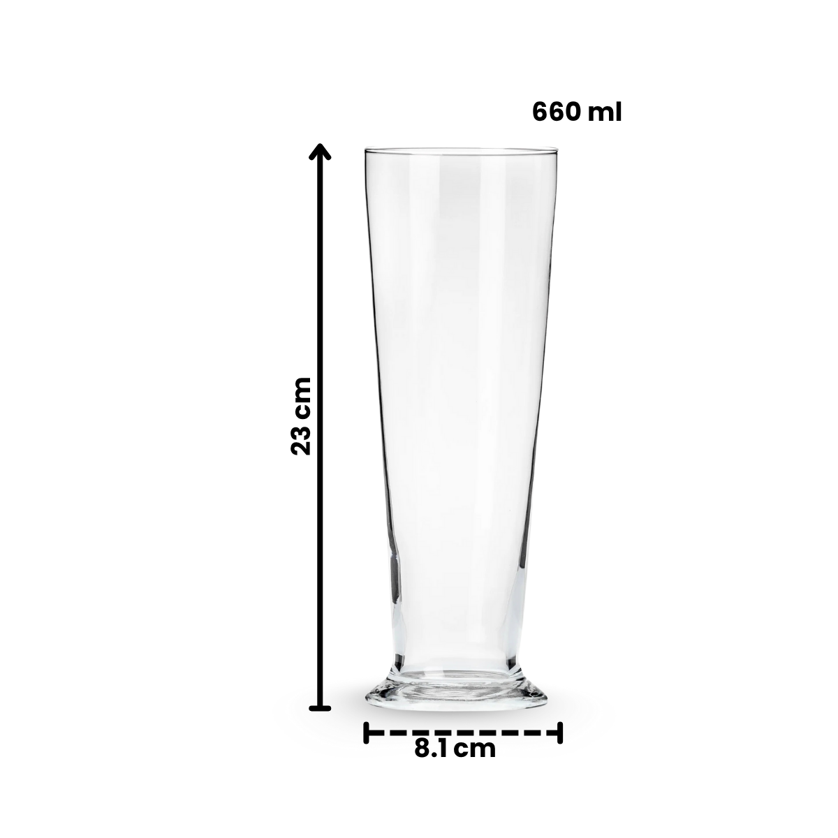 Danubio 0.5 - Juego De 6 Vasos Cerveceros De Vidrio.