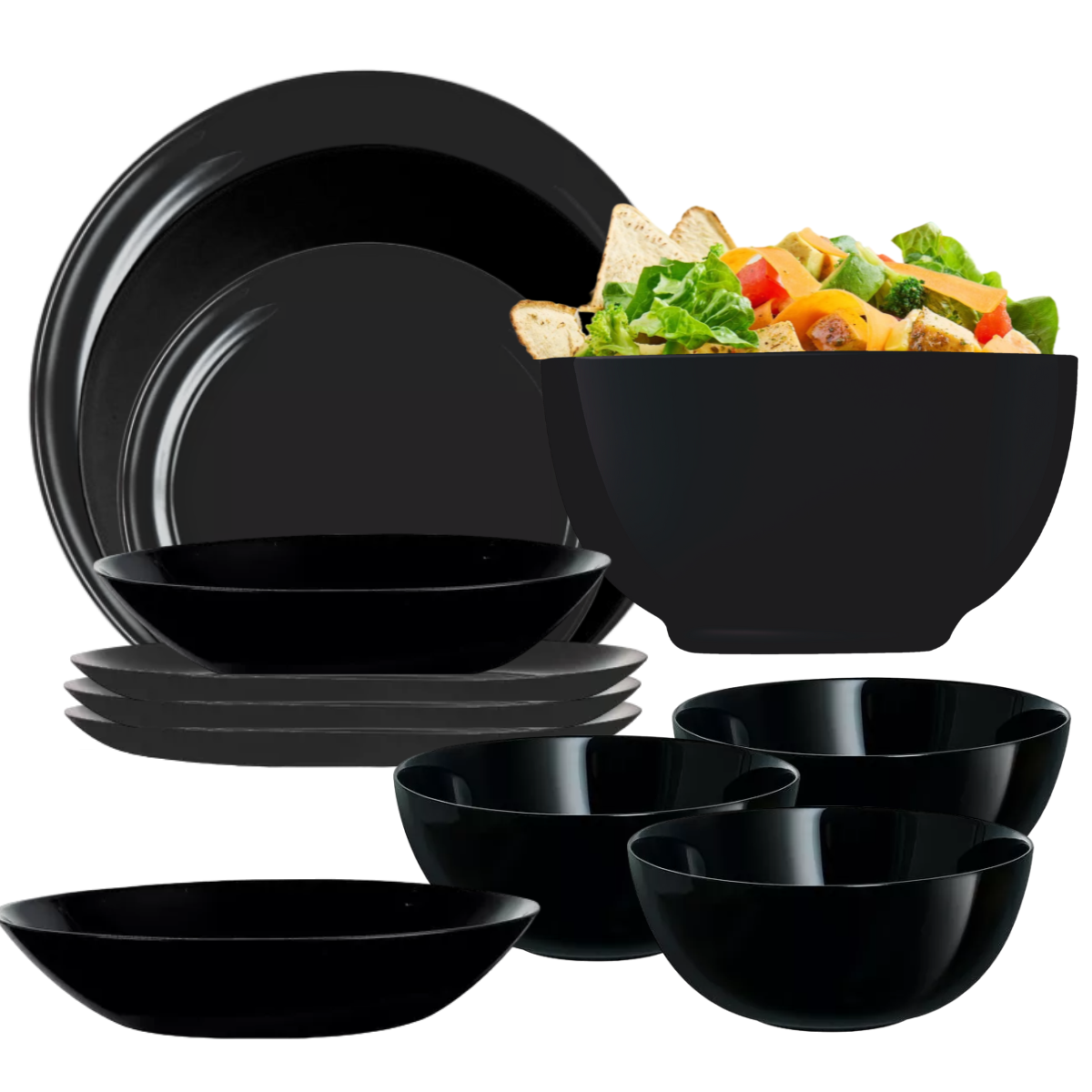 Diwali - Vajilla con Bowls y 1 Ensaladera Juego de 17 pzas