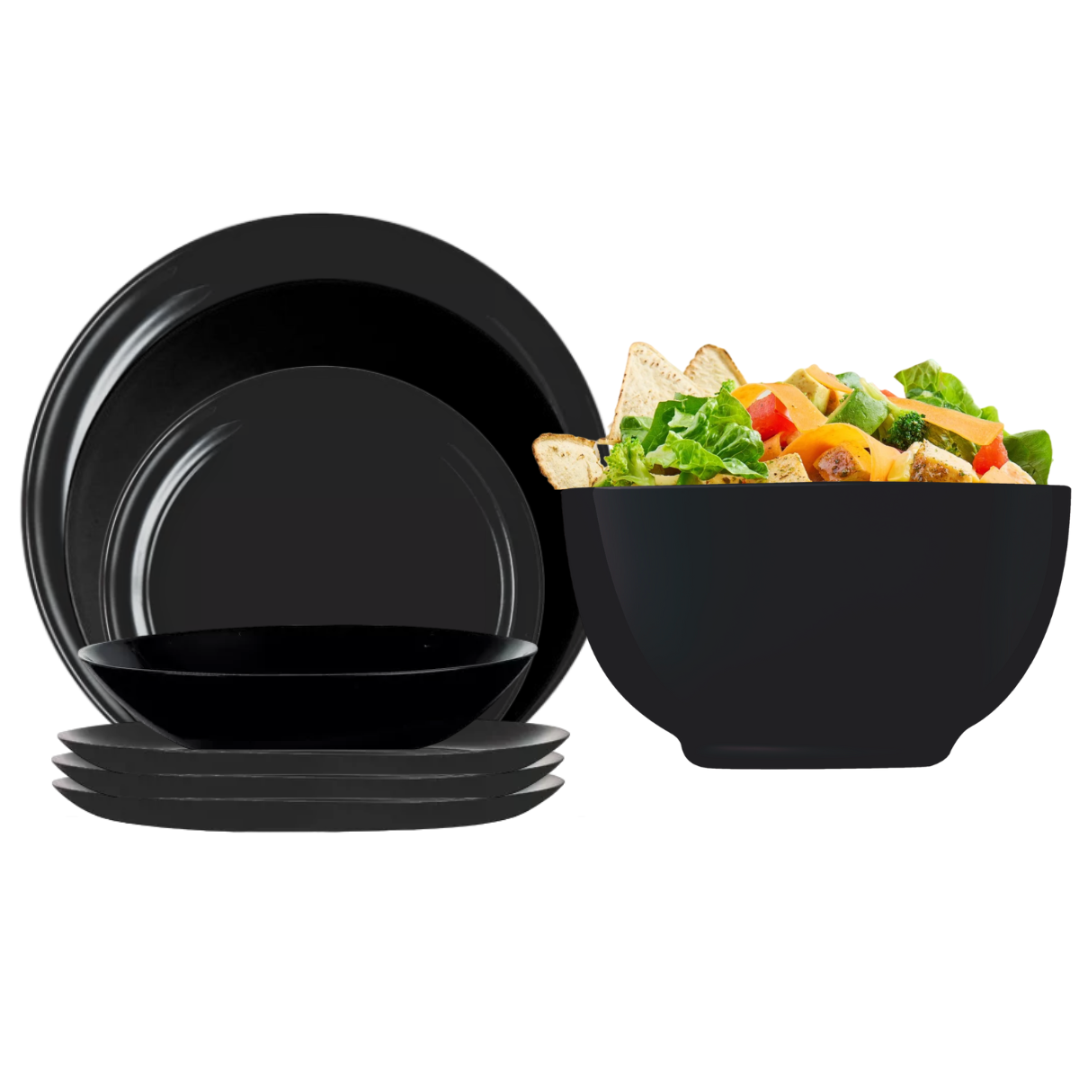 Diwali - Vajilla de Opal y 1 Ensaladera Juego de 19 pzas