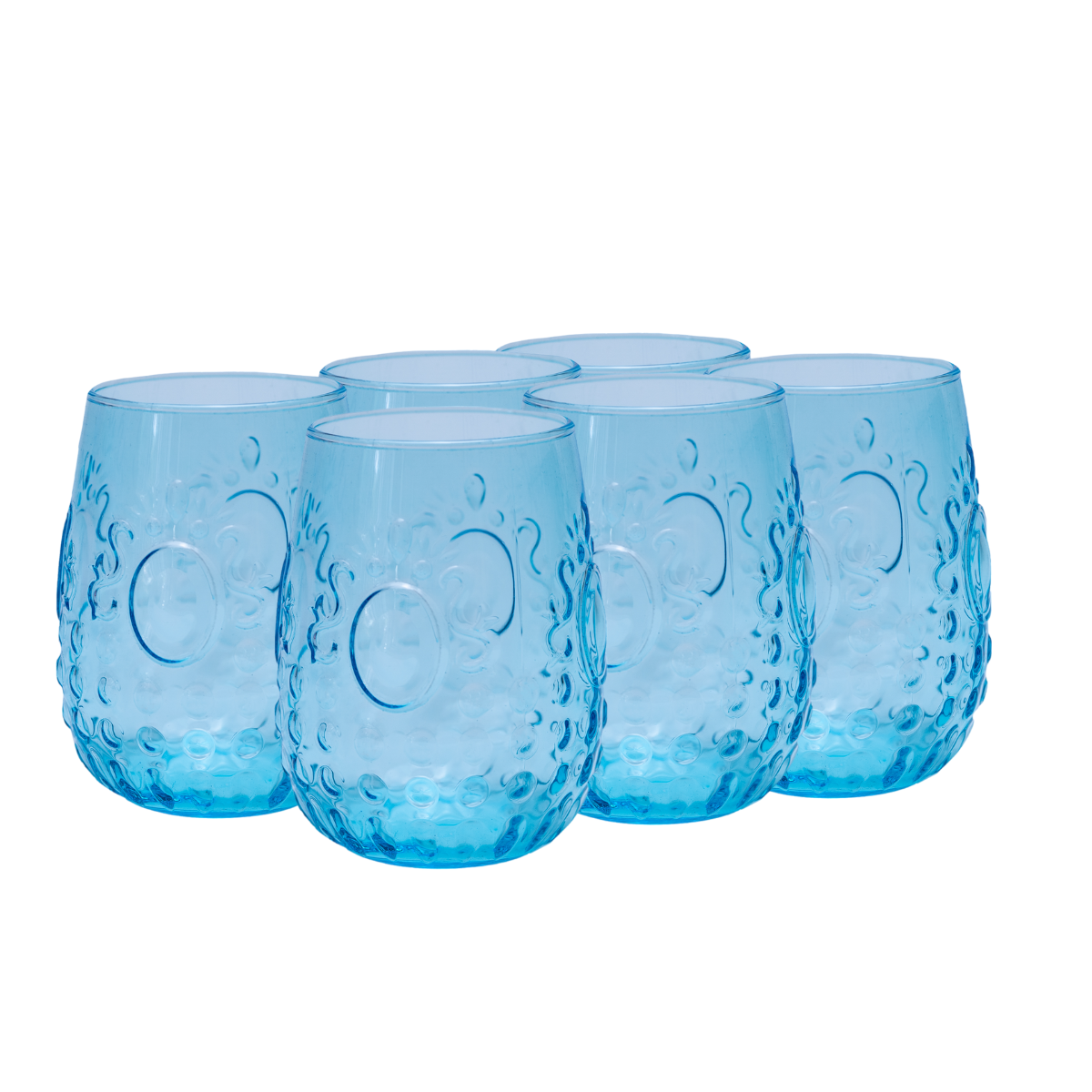 "Baroque Colors" Juego De 6 Vasos De Vidrio Pintado
