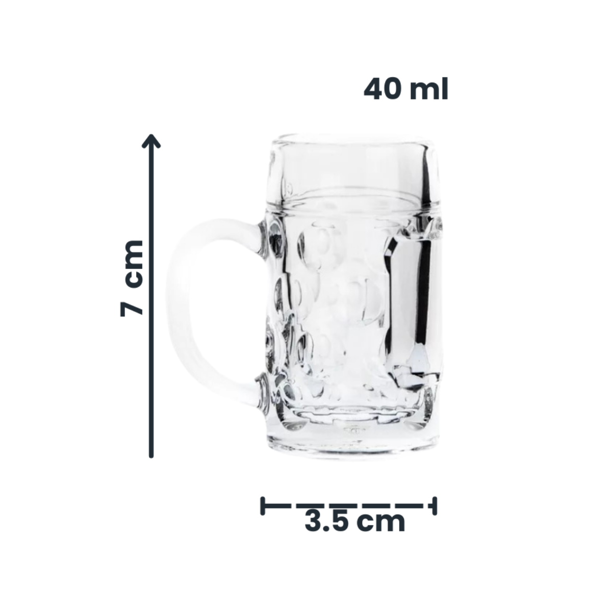 Don - Juego de 6 Tequileros de Vidrio Mini Tarro Cervecero