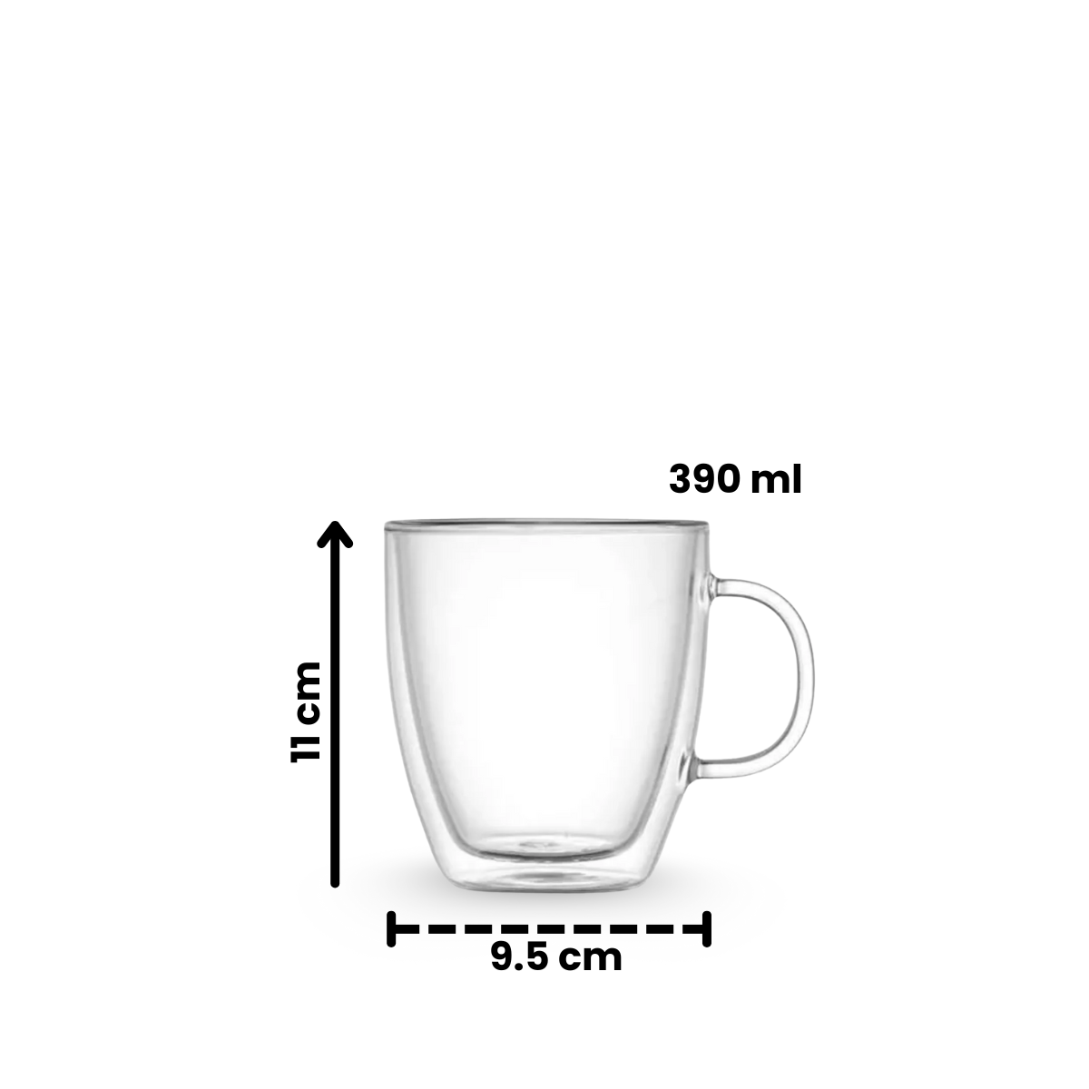 Doppio - Juego De 4 Tazas De Vidrio De Doble pared