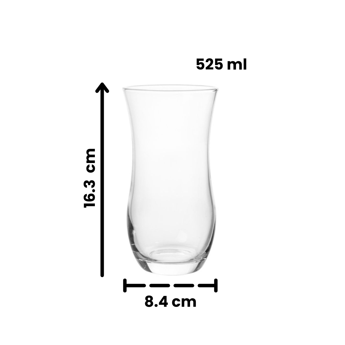 Ellington - Juego de 6 Vasos de Vidrio 525 ml