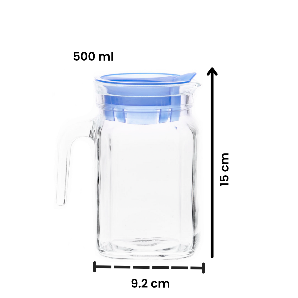 Igloo Quadra 500 - Jarra de Vidrio con Tapa Blanca.