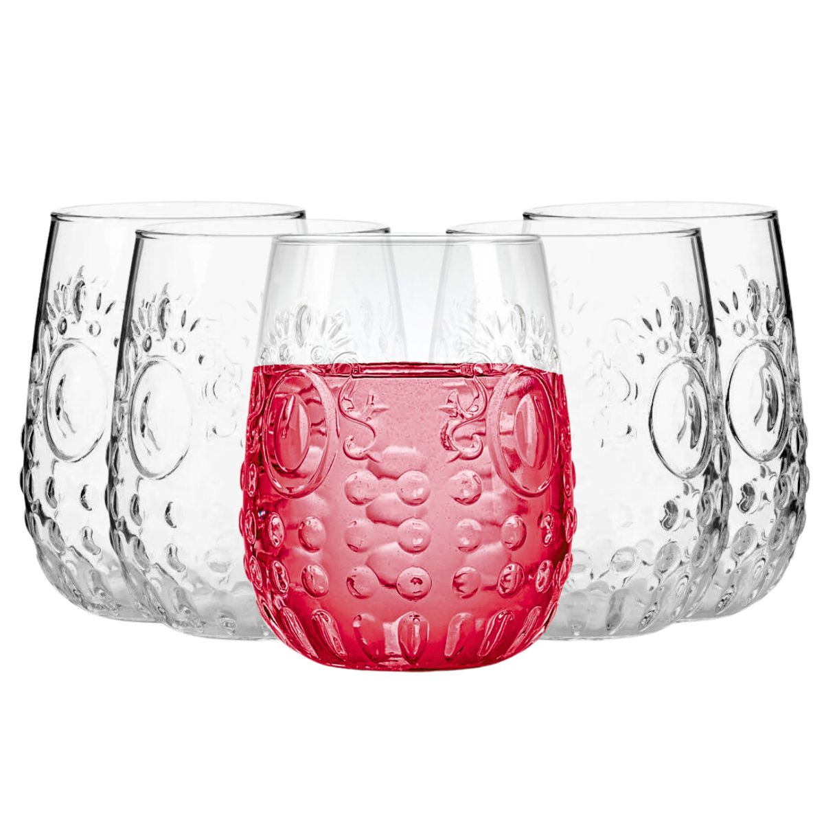 Baroque - Juego De 6 Vasos De Vidrio 490 ml