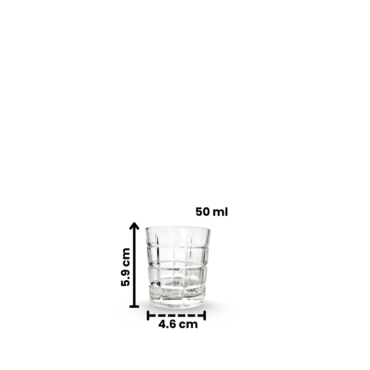 Lusion - Juego De 12 Tequileros de Vidrio Tipo Cortado