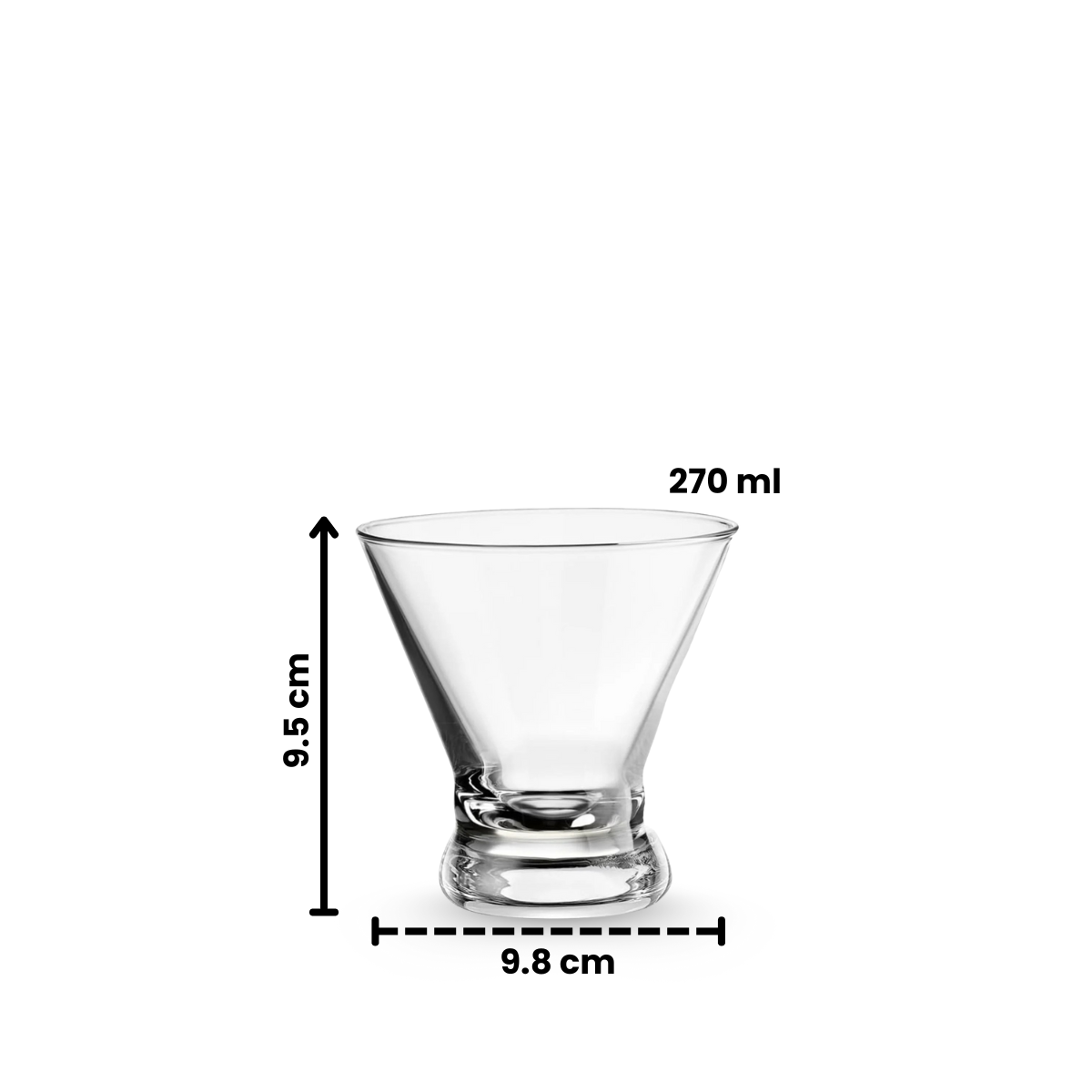 Martini Kuppi  - Juego De 6 Copas De Vidrio 270 Ml