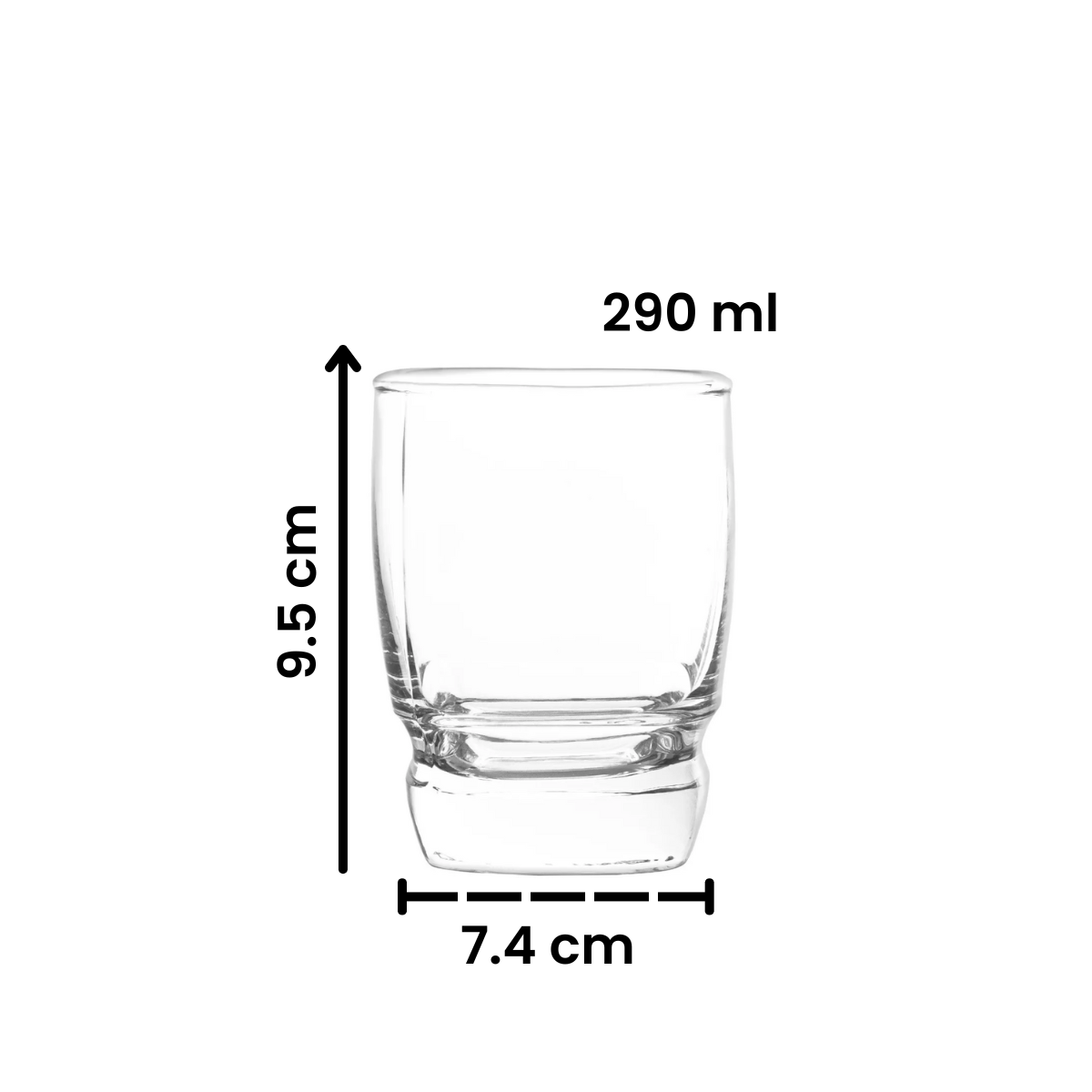 Medidas de vaso de vidrio para postres de 290 mililtros VanGogh