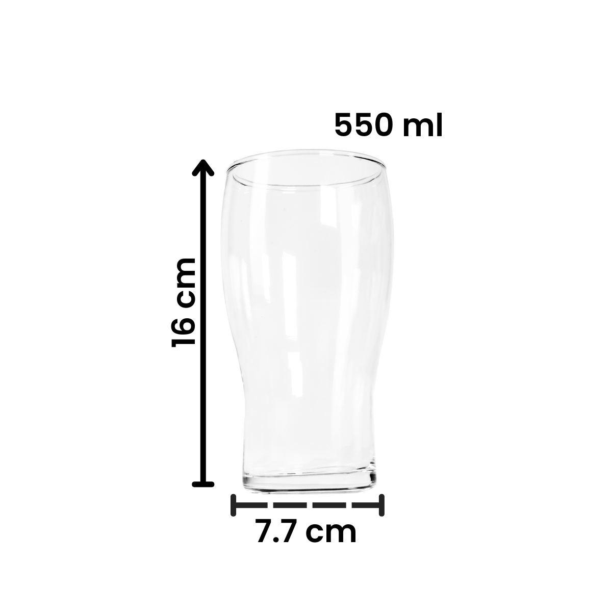 Albira Juego de 6 Vasos Cerveceros De Vidrio 550 ml