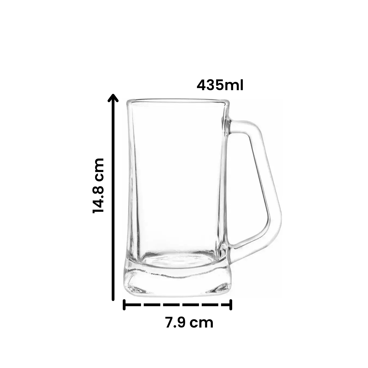 Atenas - Juego De 6 Tarros De Vidrio De 435 Ml.