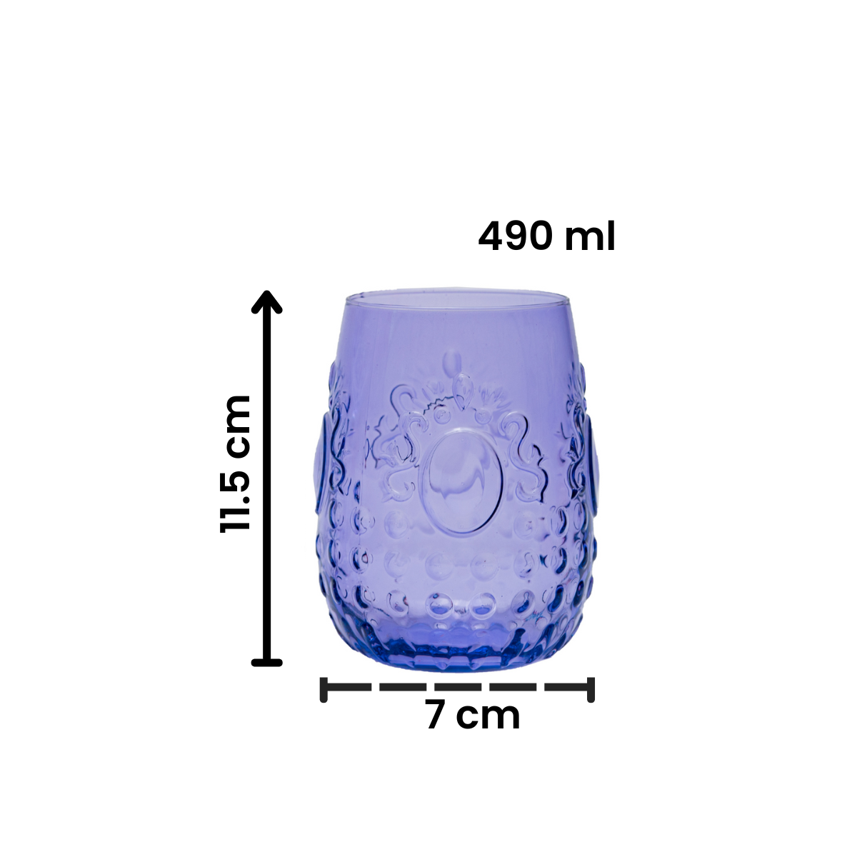 Baroque Colors - Juego De 6 Vasos De Vidrio Pintado