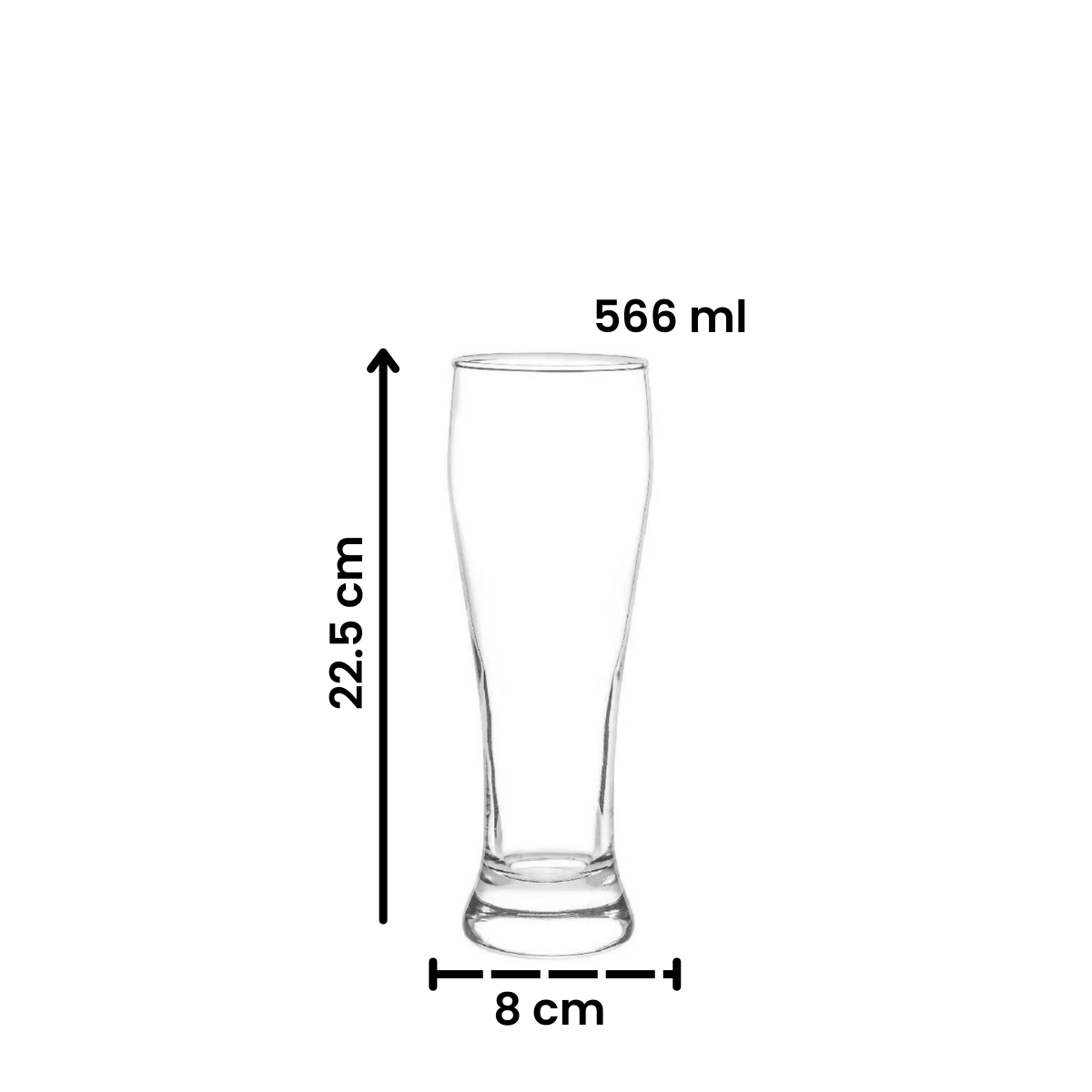 Berlin - Juego de 6 Vasos Cerveceros De Vidrio 566 Ml