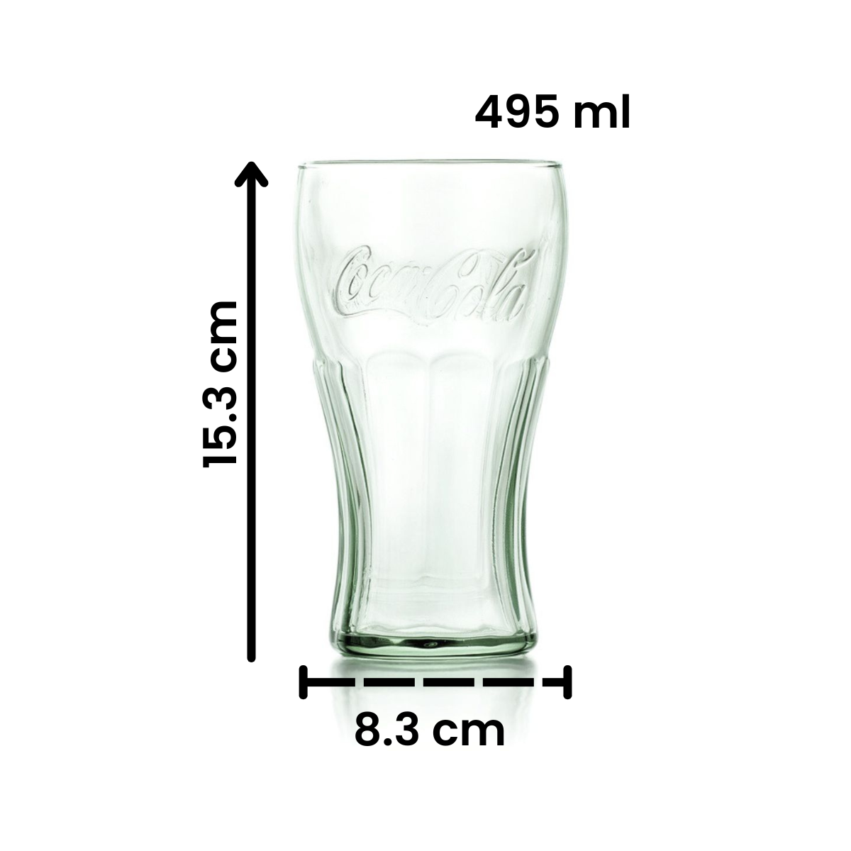 Coca Cola - Set de 2 Vasos de Vidrio 495 ml