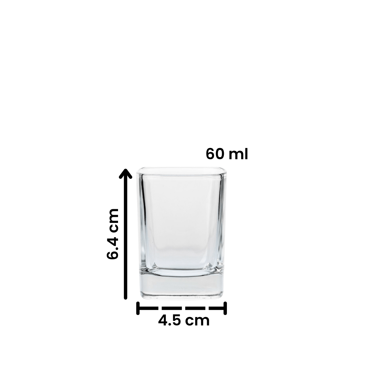 Cubic 60 - Juego de 6 Tequileros de Vidrio.