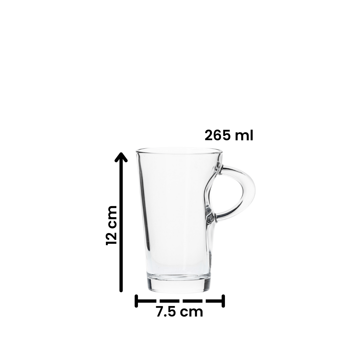 Elba - Juego De 6 Tazas De Vidrio 265 Ml