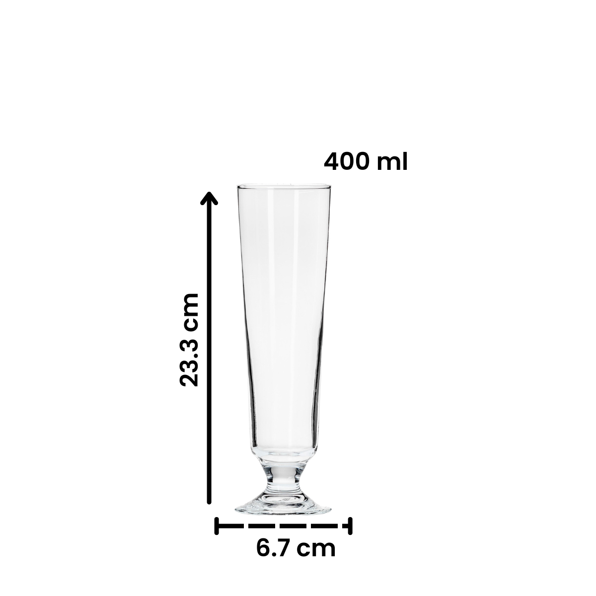 Julius 0.3 - Juego de 6 Vasos Cerveceros de Vidrio.